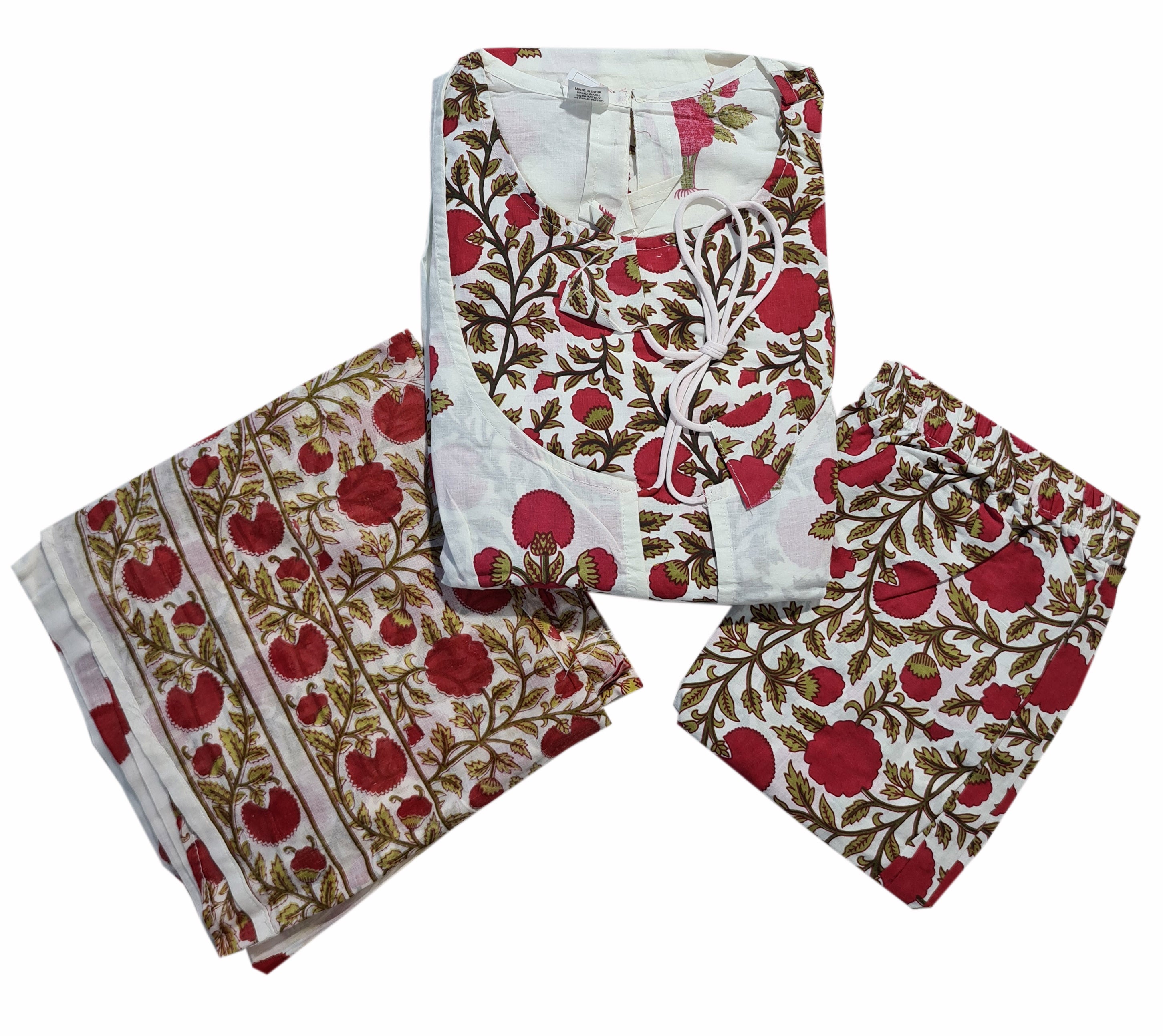 Cotton Fancy Dress Top with Pant and Dupatta Collection