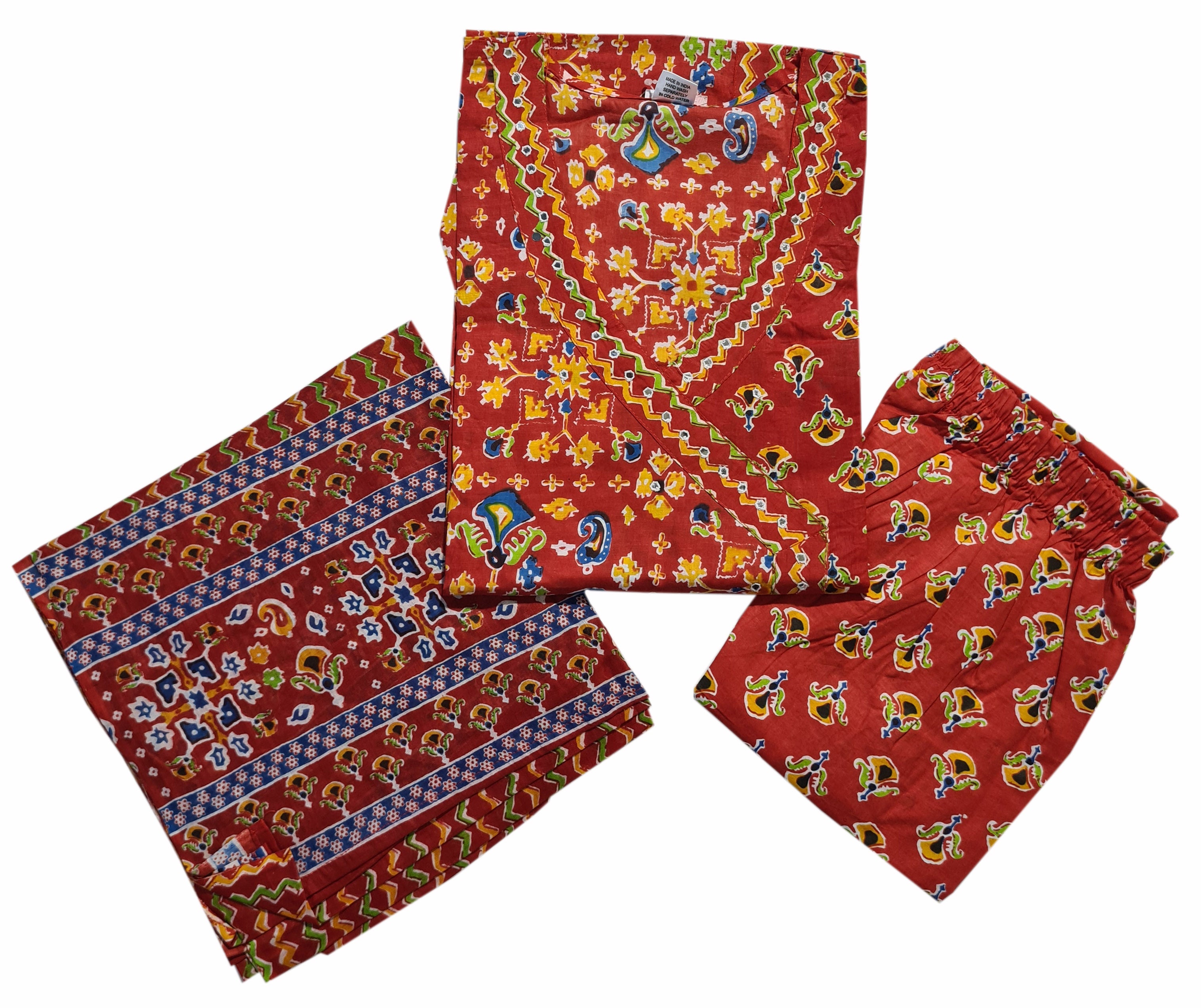 Cotton Fancy Dress Top with Pant and Dupatta Collection