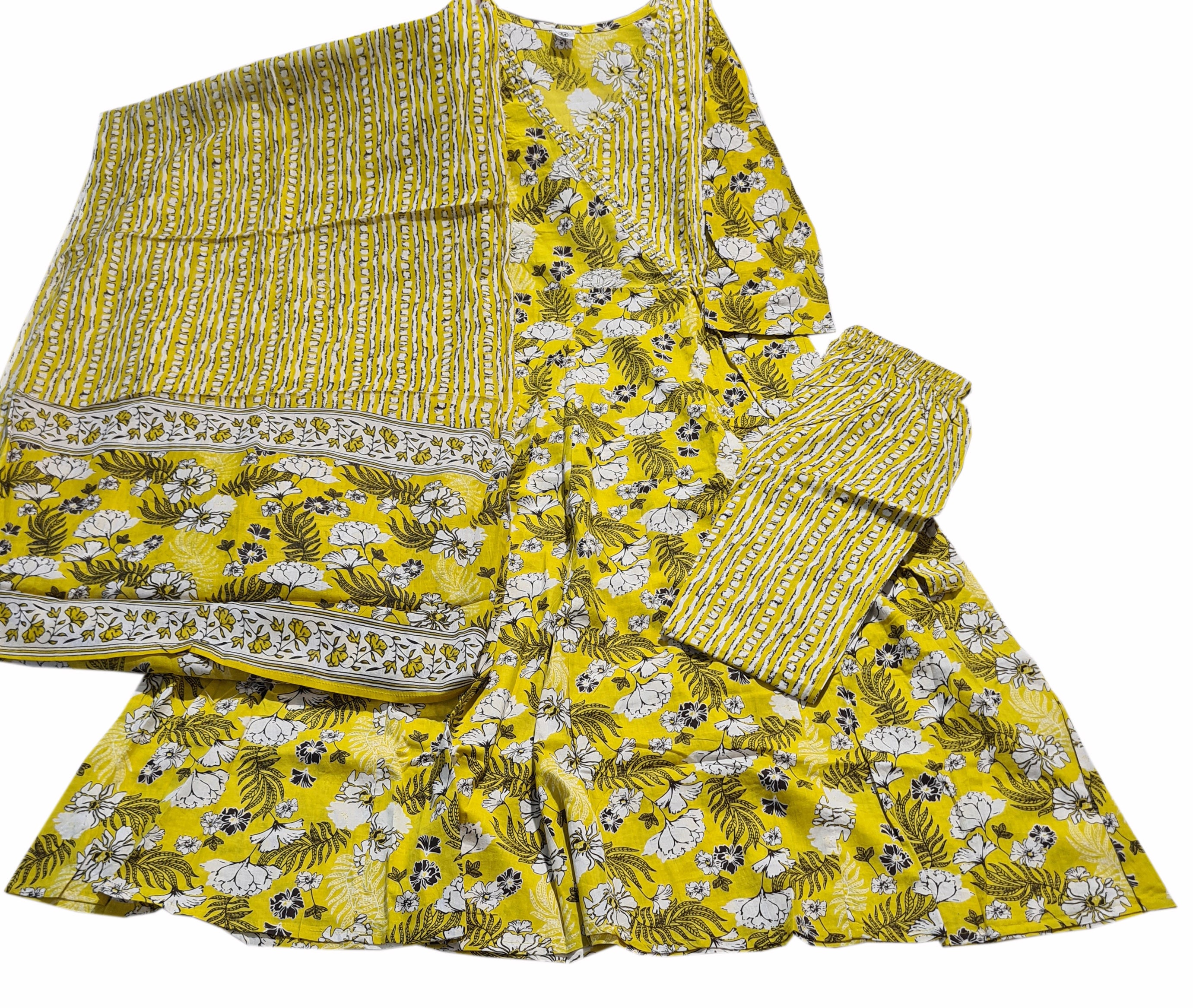 Cotton Fancy Dress Top with Pant and Dupatta Collection
