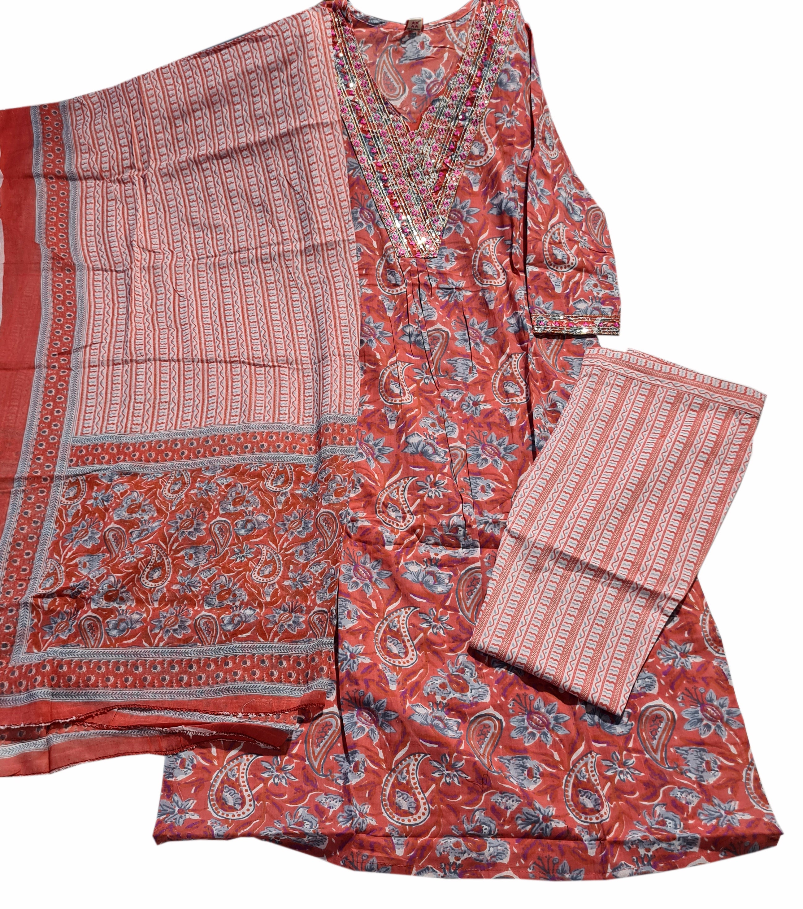 Cotton Fancy Dress Top with Pant and Dupatta Collection