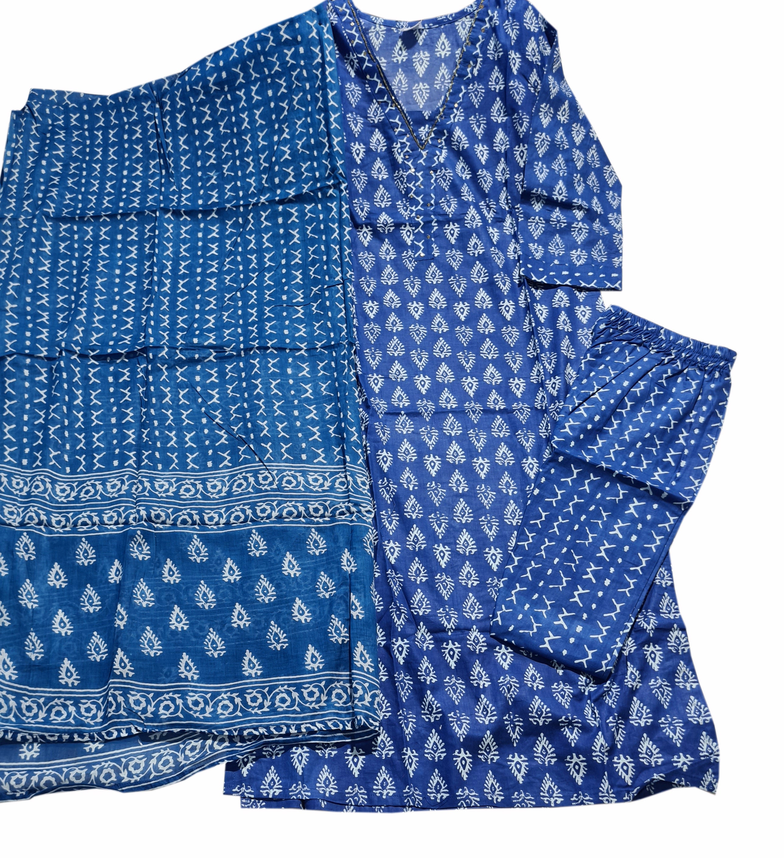 Cotton Fancy Dress Top with Pant and Dupatta Collection