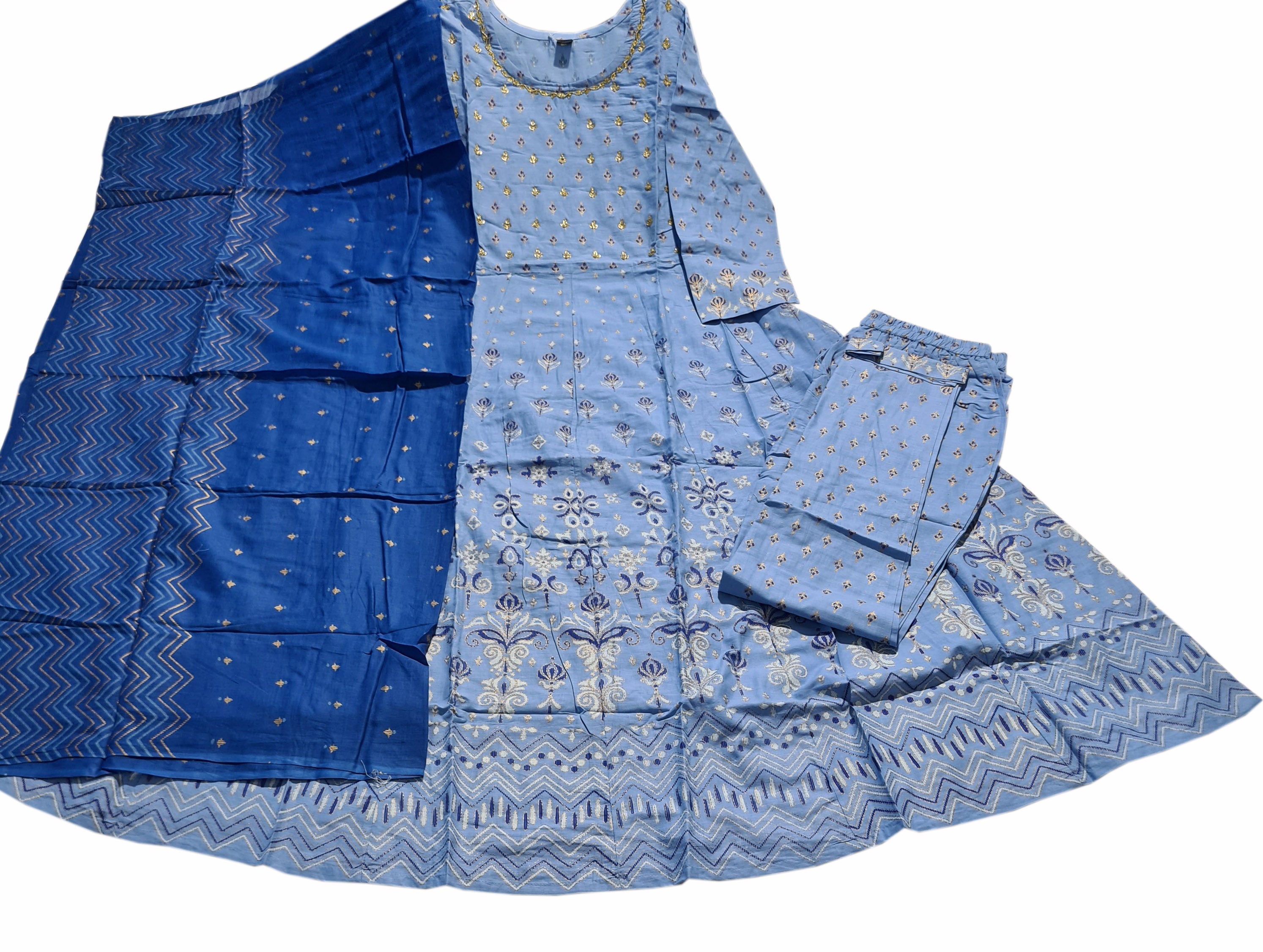 Cotton Fancy Dress Top with Pant and Dupatta Collection