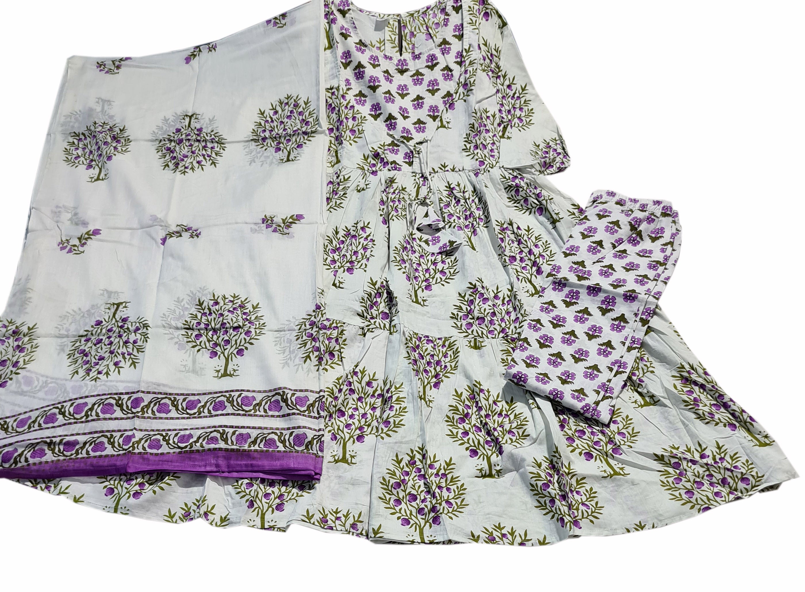 Cotton Fancy Dress Top with Pant and Dupatta Collection