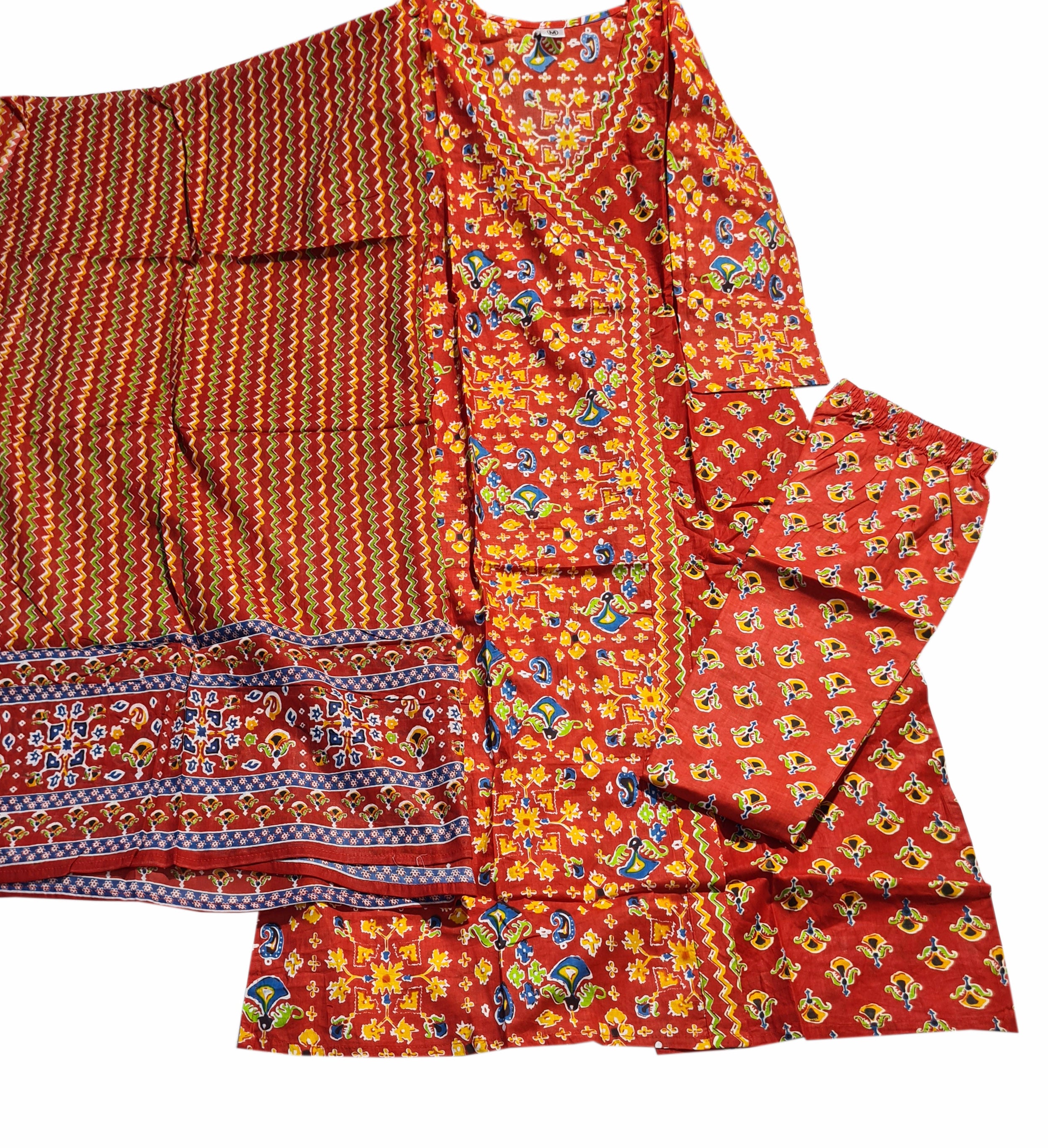 Cotton Fancy Dress Top with Pant and Dupatta Collection