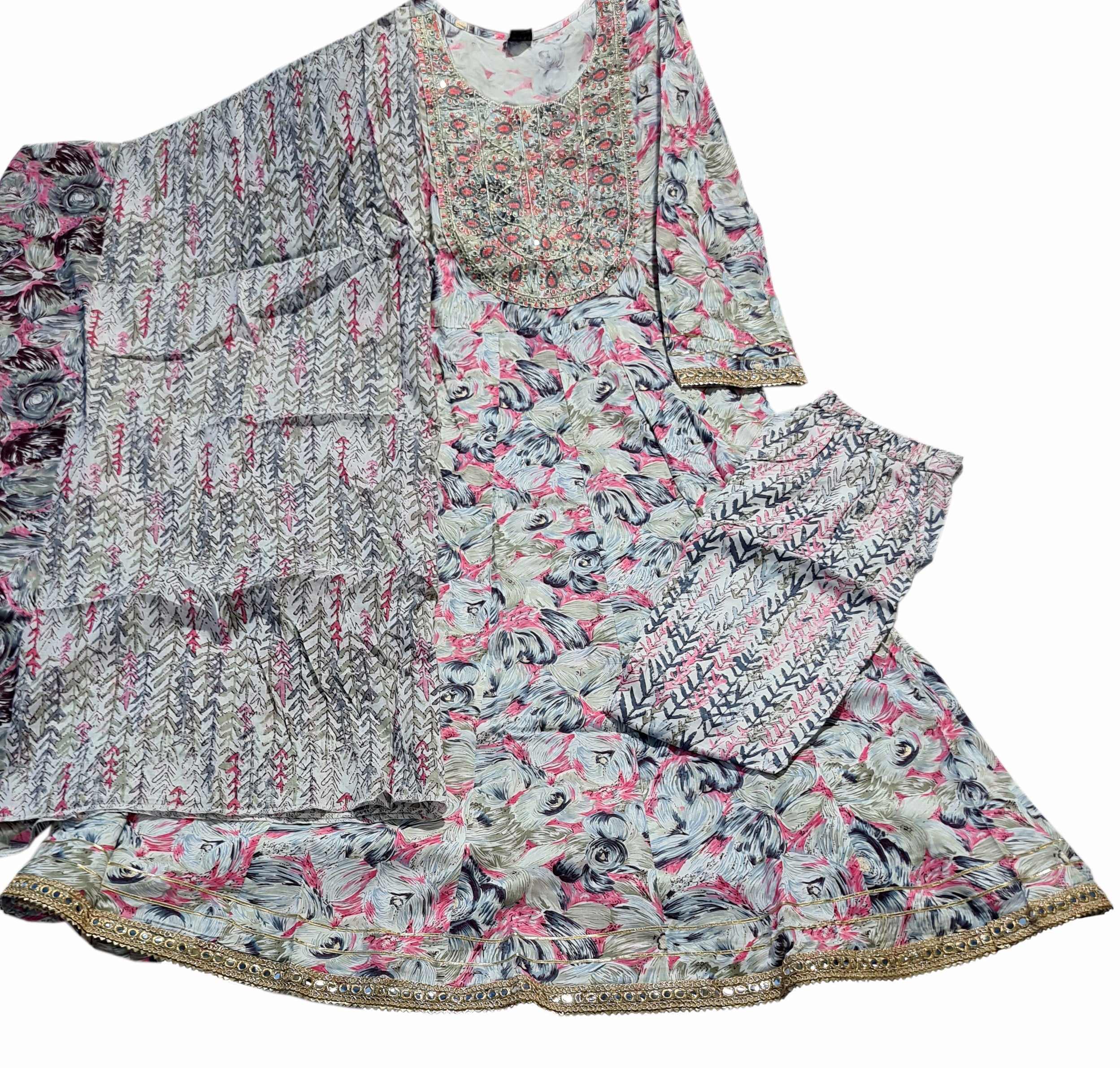 Cotton Fancy Dress Top with Pant and Dupatta Collection