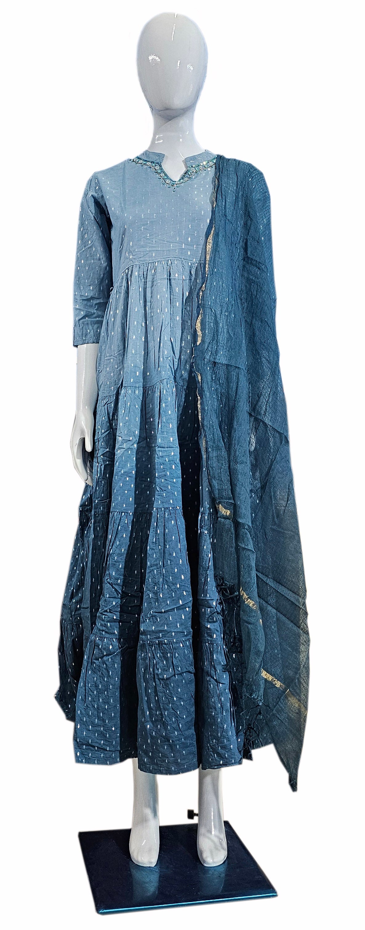Cotton Fancy Dress Top and Dupatta Collection