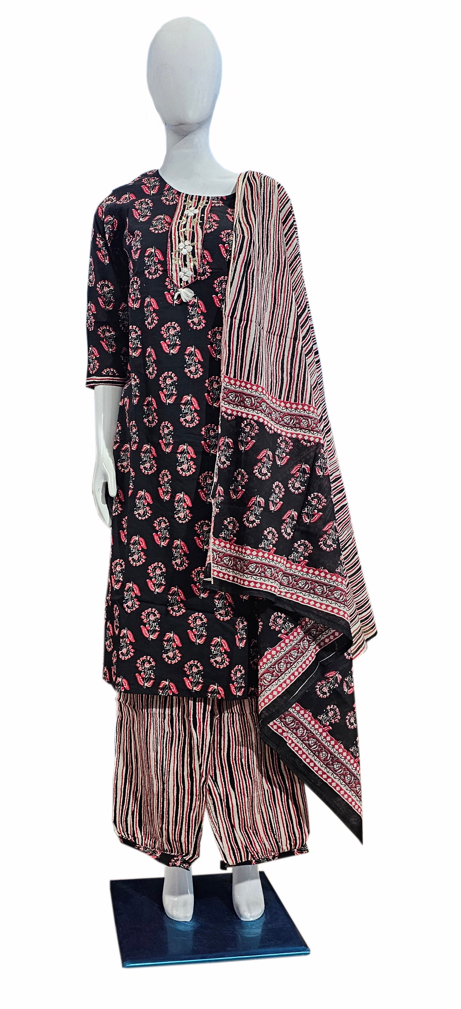 Cotton Fancy Dress Top with Pant and Dupatta Collection