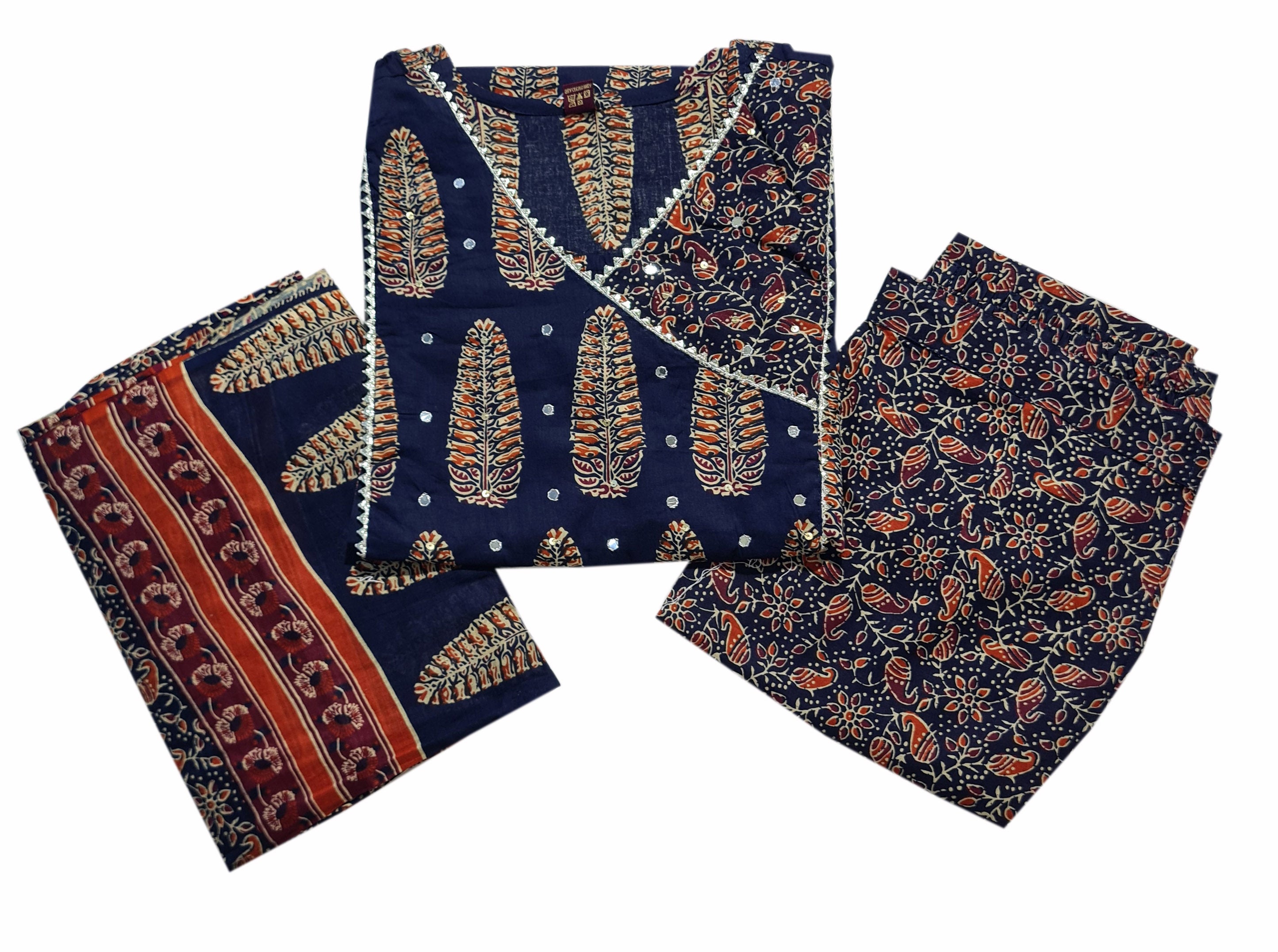 Cotton Fancy Dress Top with Pant and Dupatta Collection