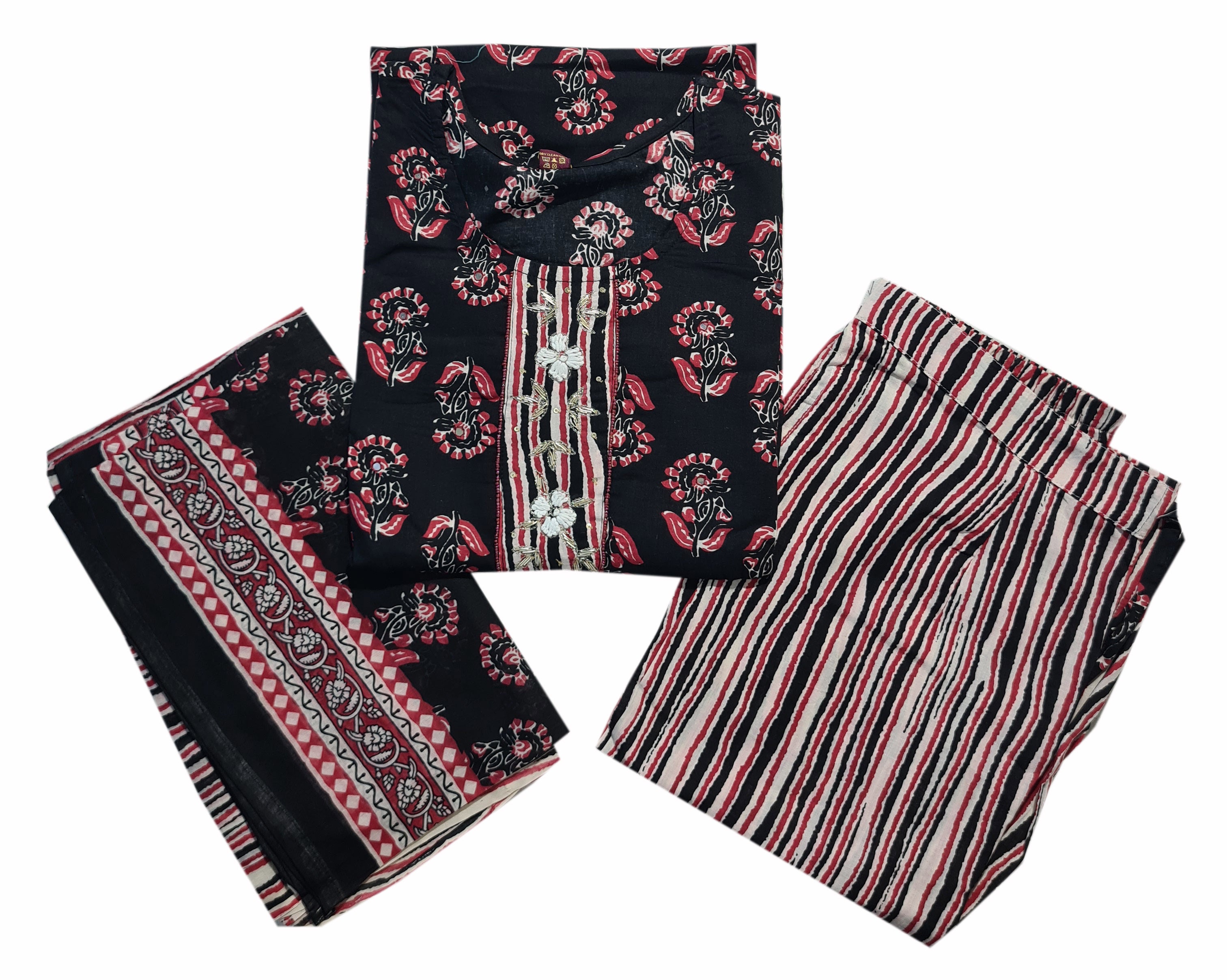 Cotton Fancy Dress Top with Pant and Dupatta Collection