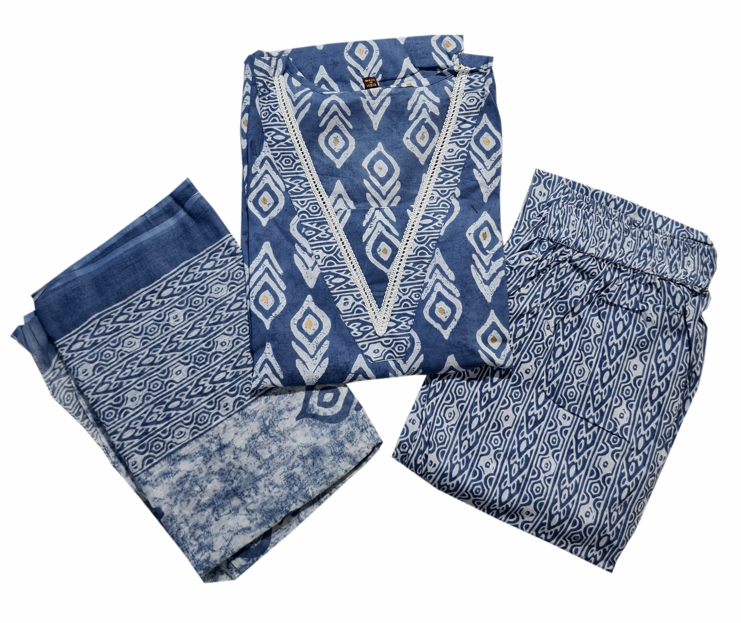 Cotton Fancy Dress Top with Pant and Dupatta Collection