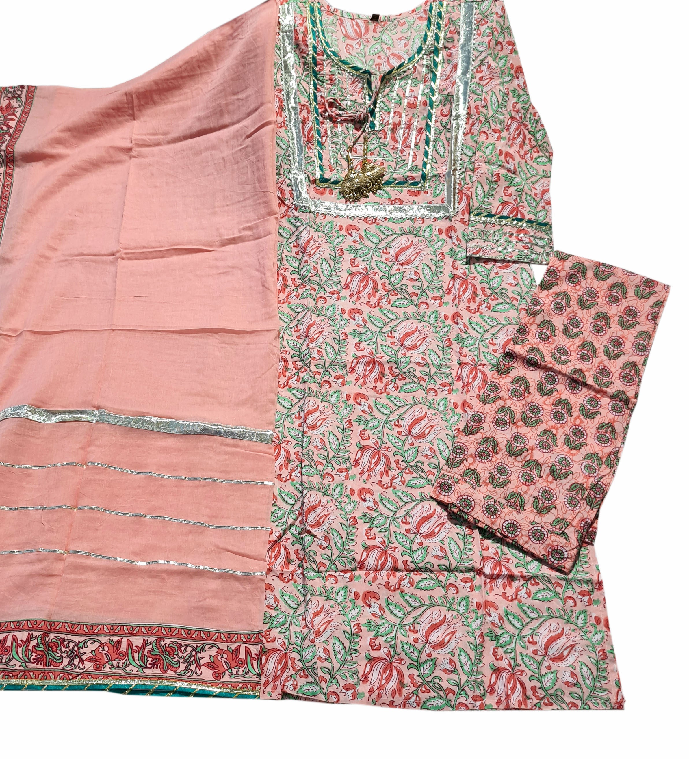 Cotton Fancy Dress Top with Pant and Dupatta Collection