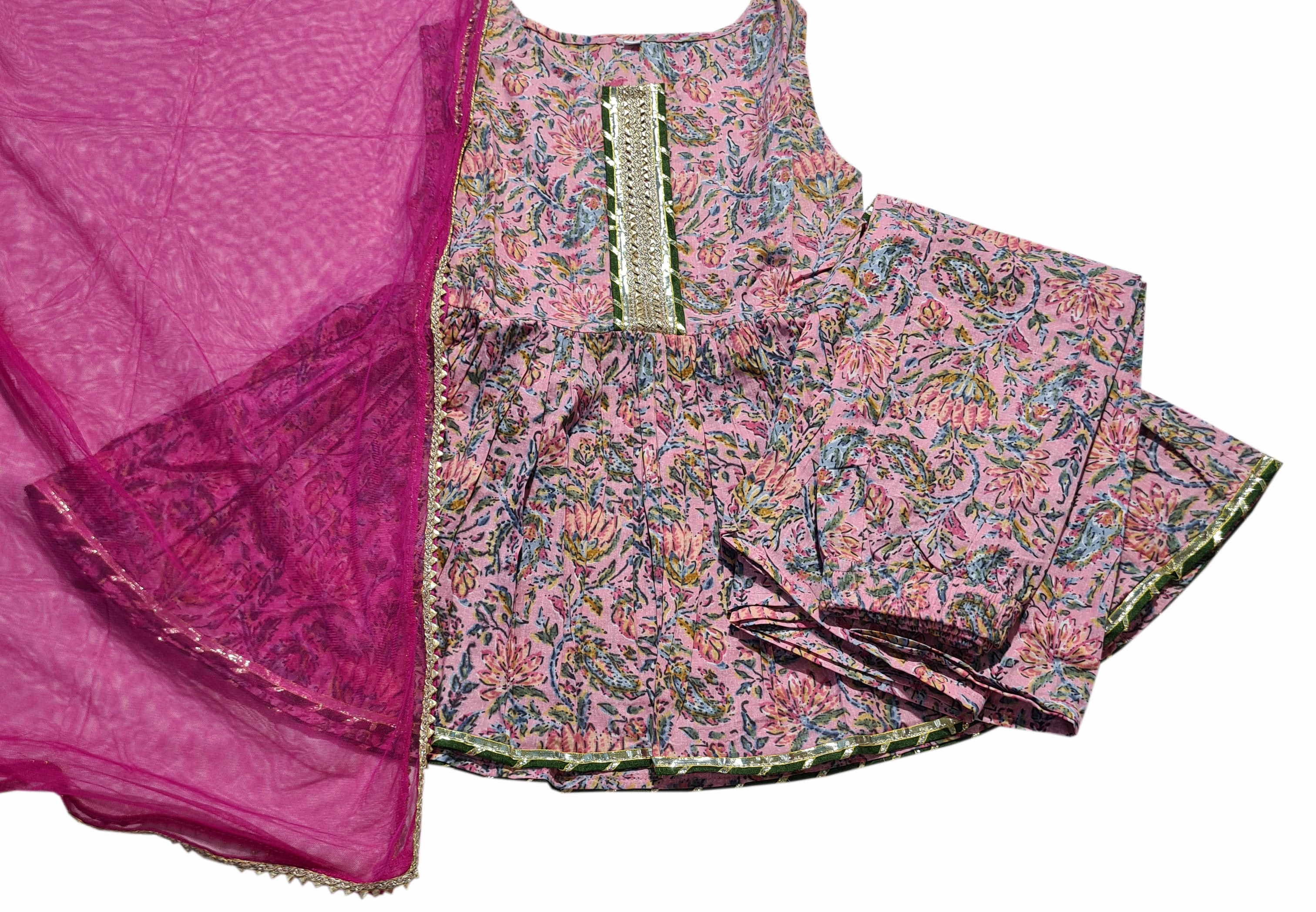 Cotton Fancy Dress Top with Pant and Dupatta Collection