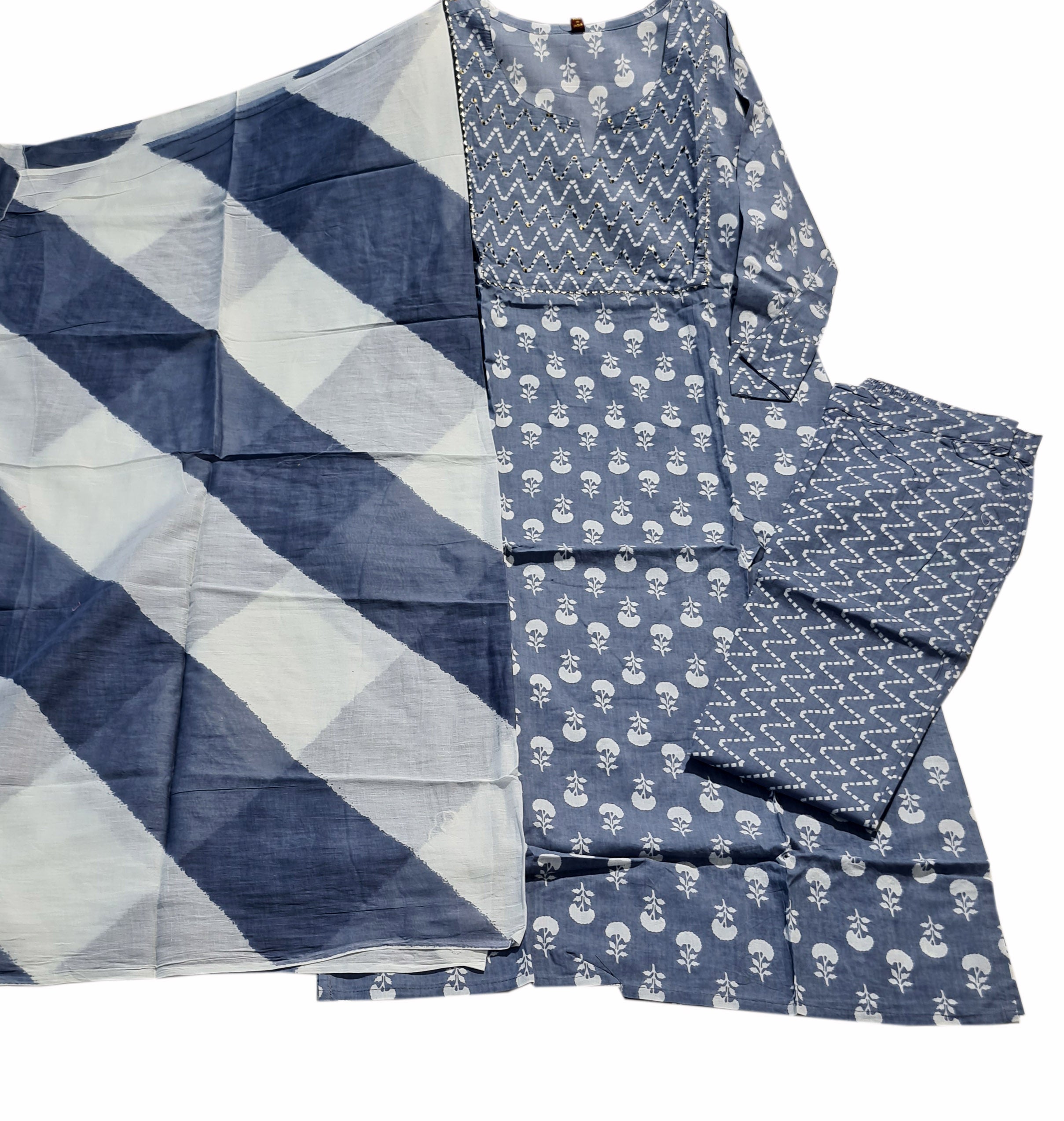 Cotton Fancy Dress Top with Pant and Dupatta Collection