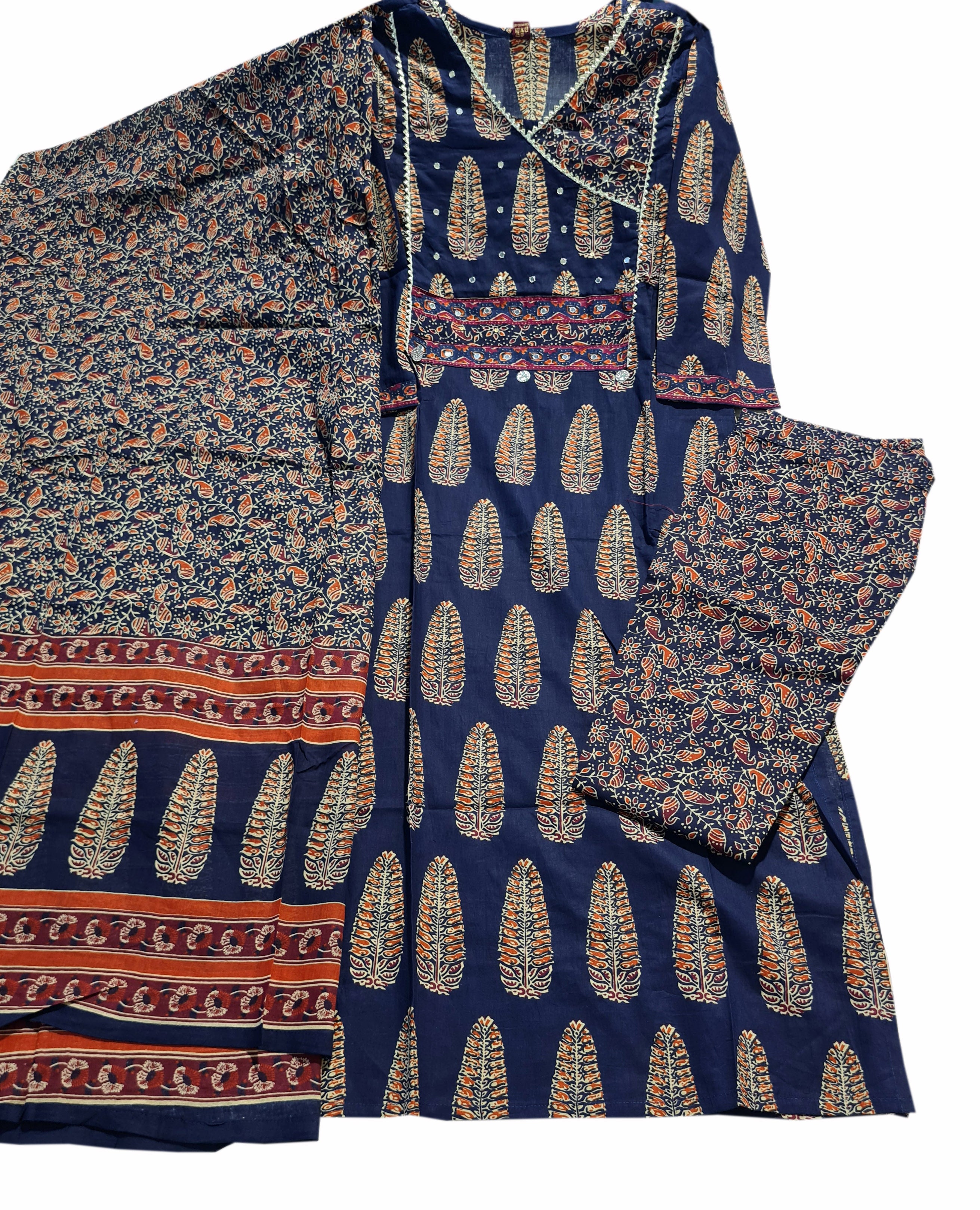 Cotton Fancy Dress Top with Pant and Dupatta Collection