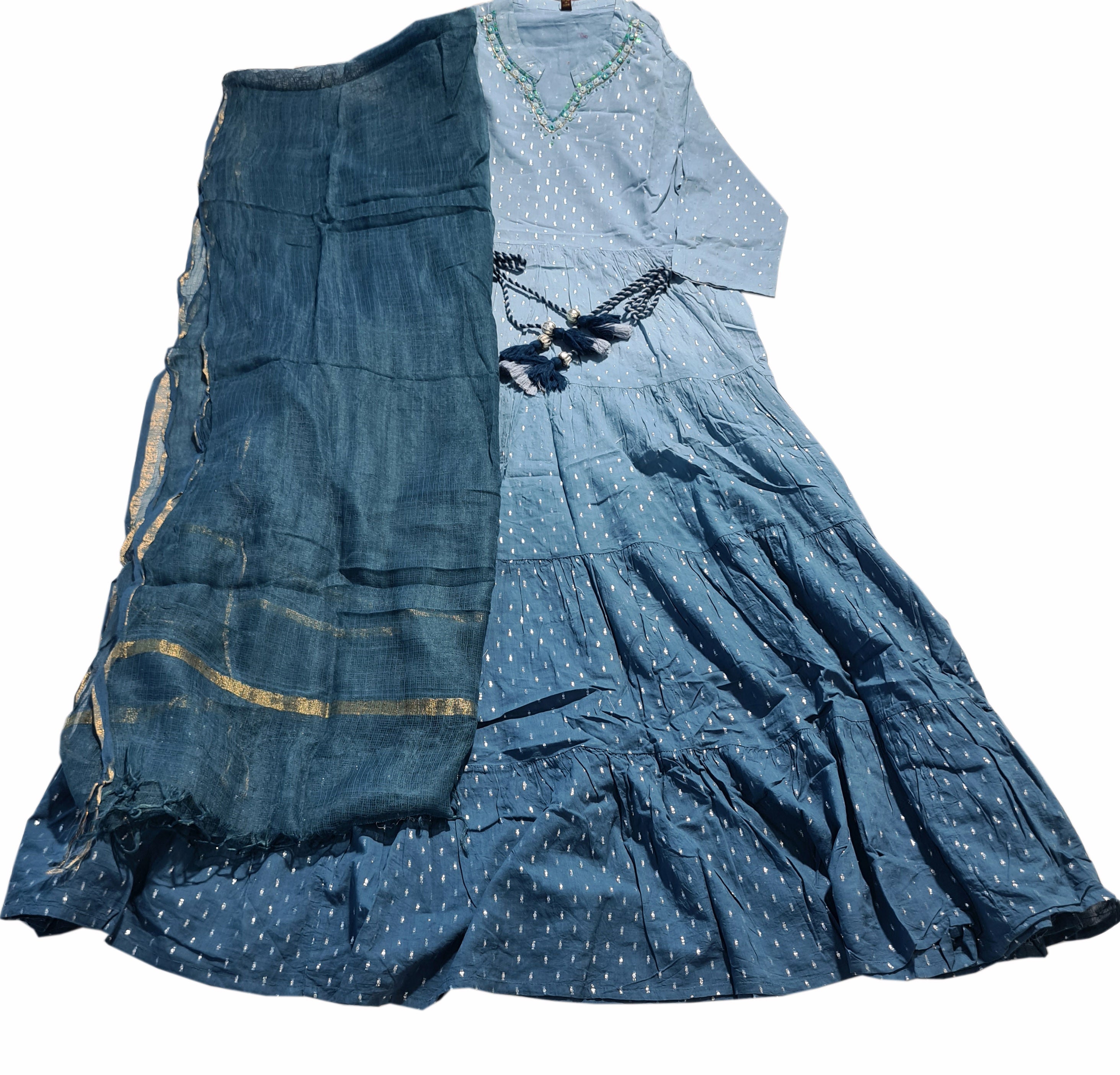 Cotton Fancy Dress Top and Dupatta Collection