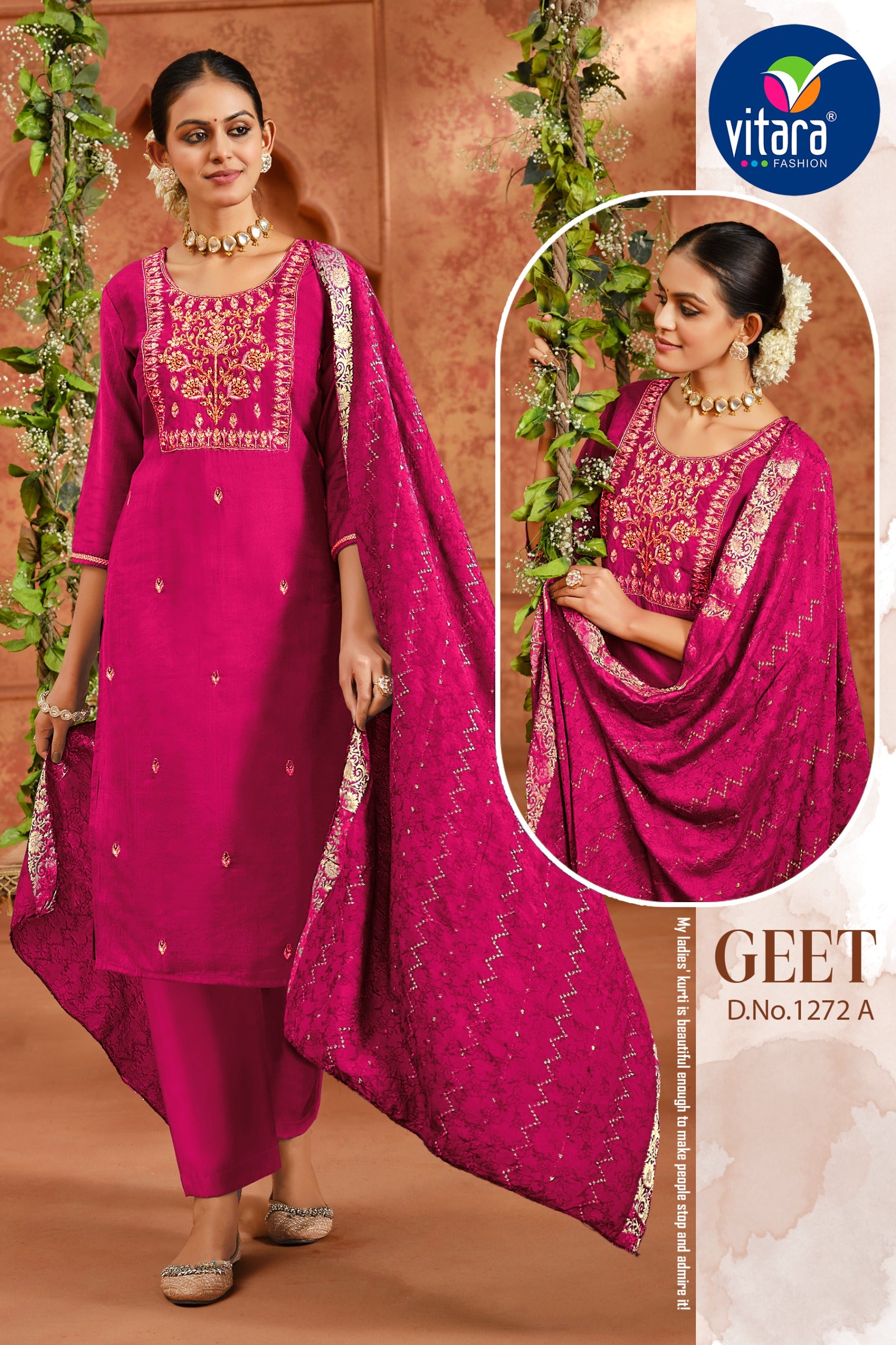 Geeta Hand Work With Designer Dupatta Collection