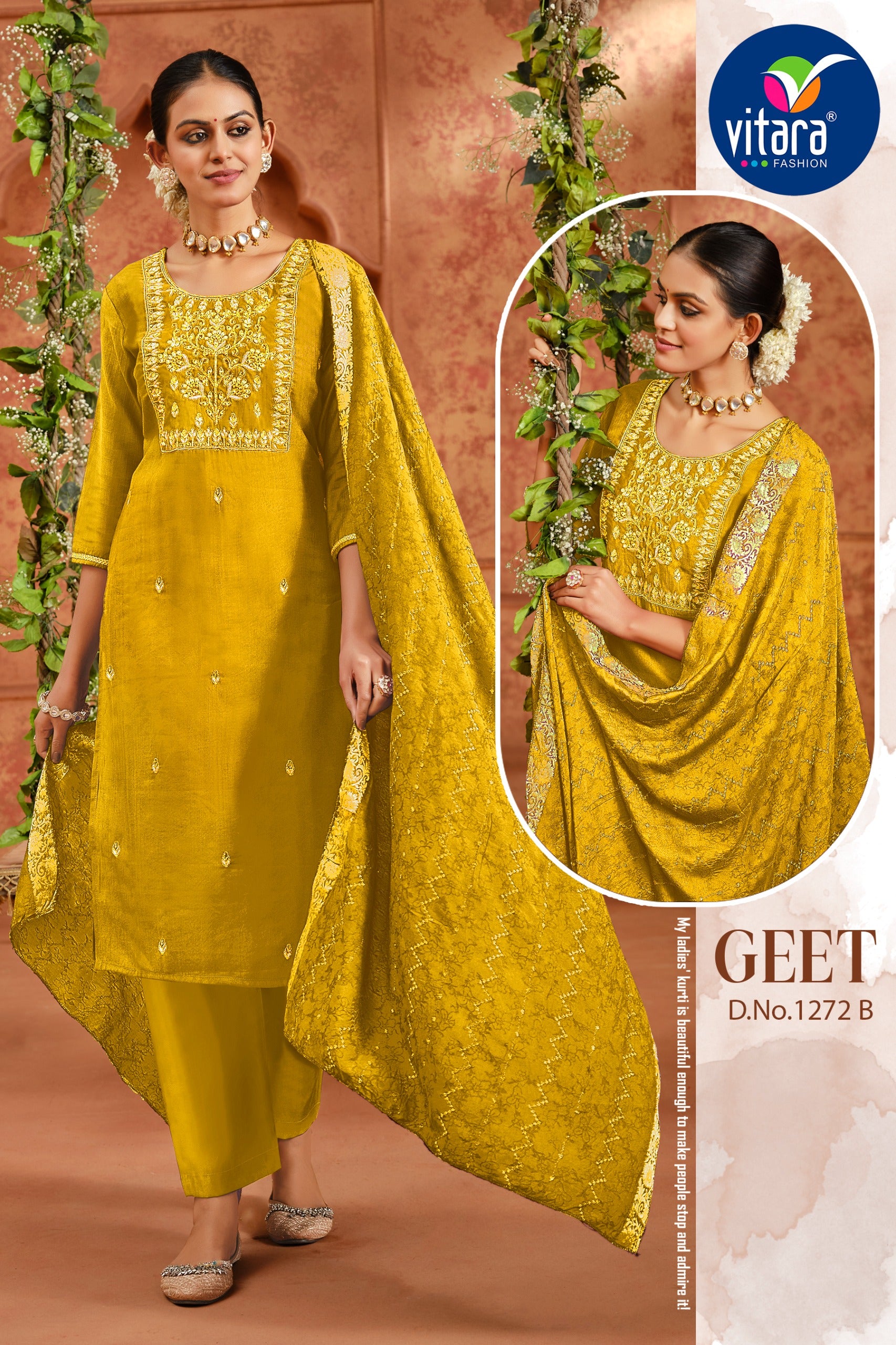 Geeta Hand Work With Designer Dupatta Collection