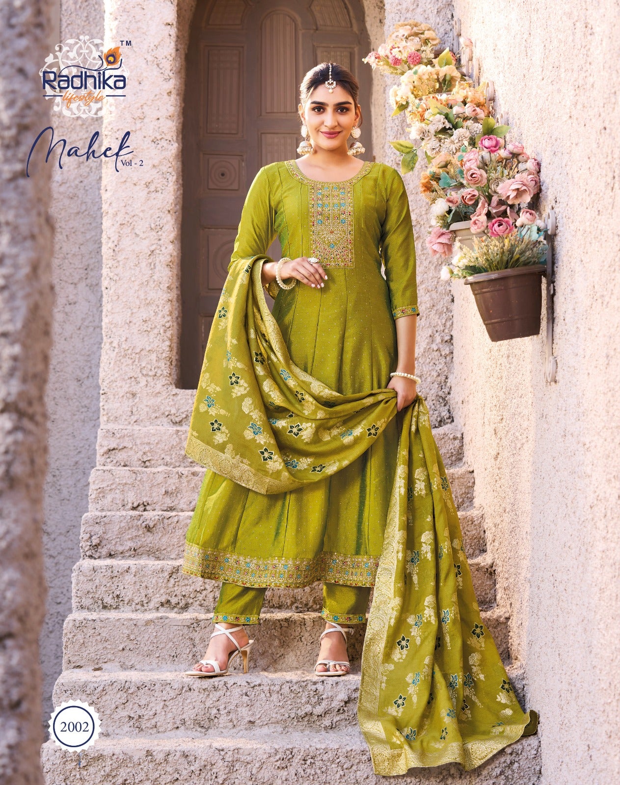 Radhika Mahek VOL-2 by Vichitra Silk With Embroidery Work With Full Inner Chanderi Mina Jacquerd Dupatta Collection