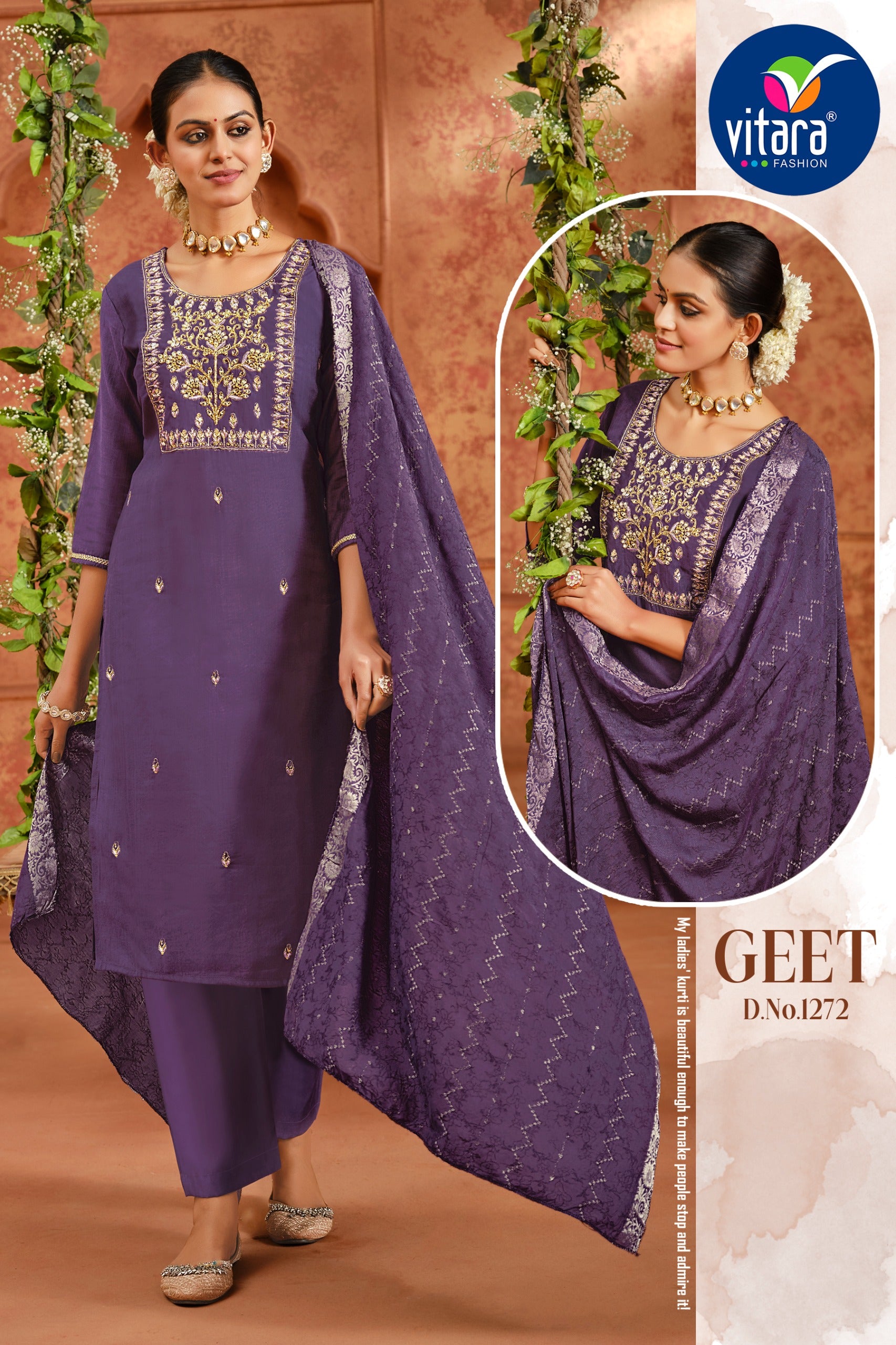 Geeta Hand Work With Designer Dupatta Collection