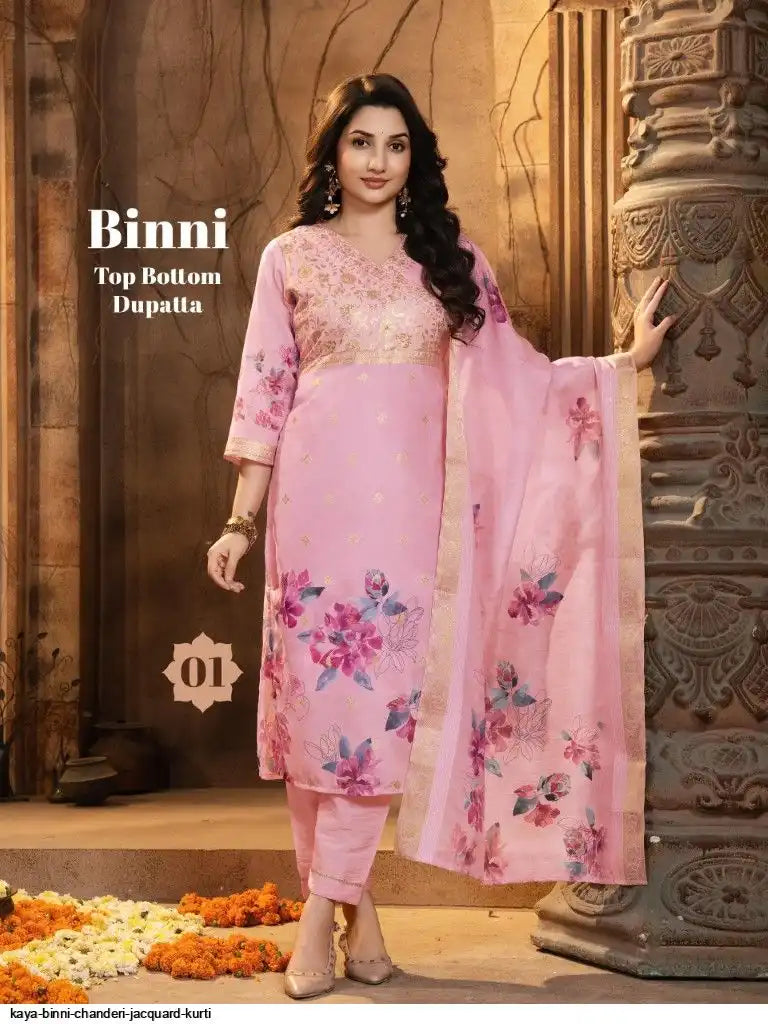Kaya Binni Chanderu Jacquard Kurti Collections