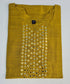 Bangalore Silk Kurtis With Mirror Neck And All Over Work