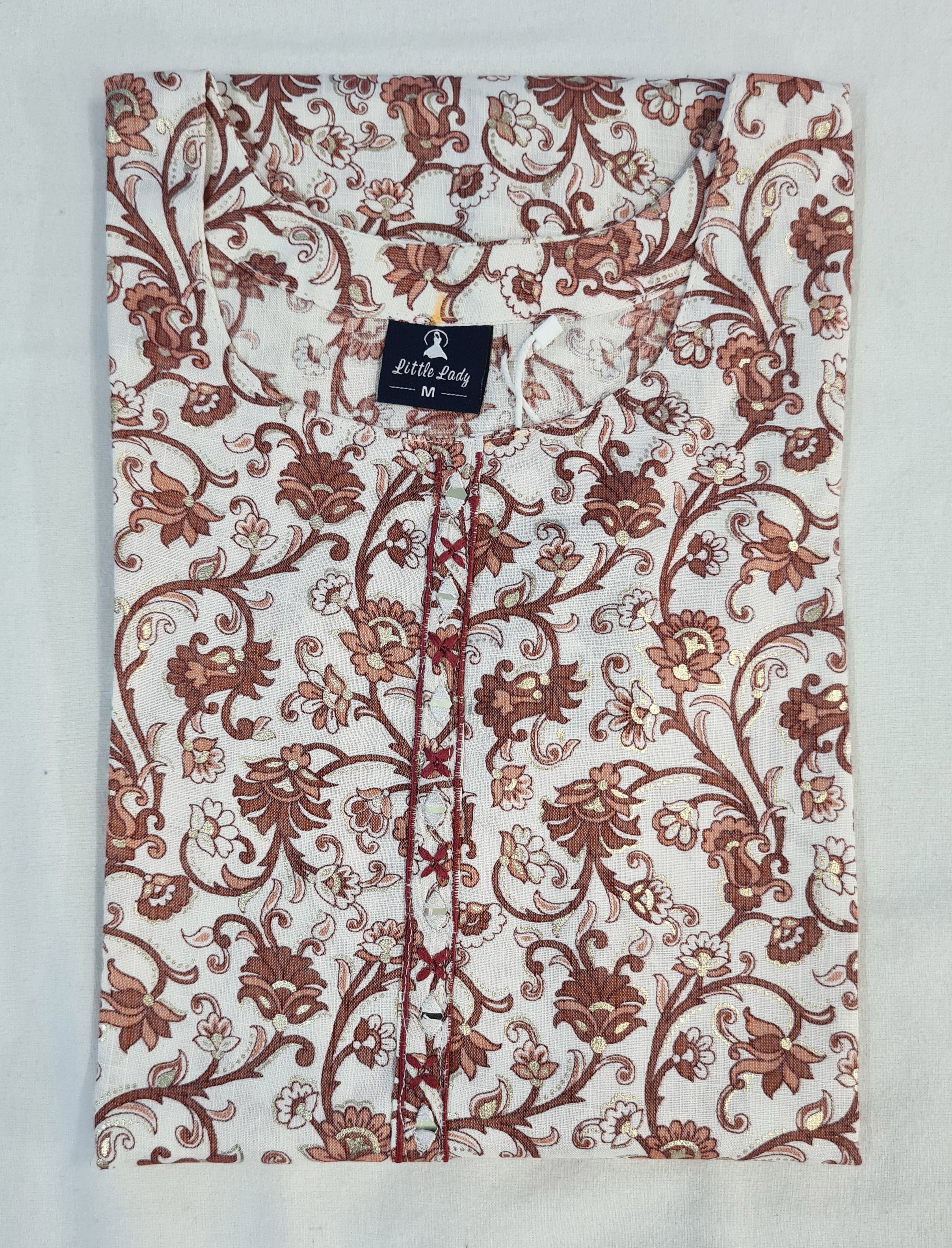 Bangalore Silk Printed Kurtis With Neck Work
