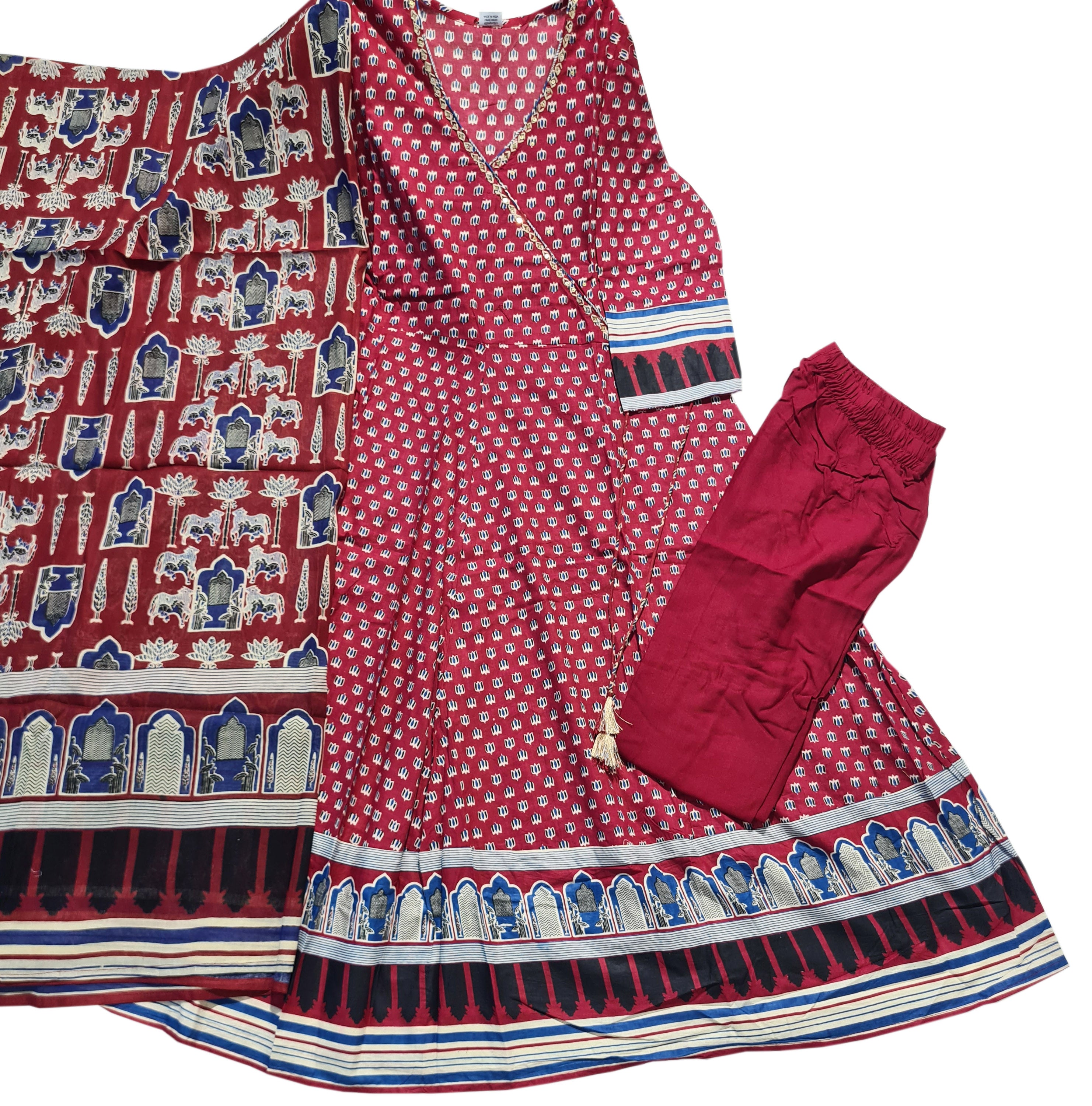 Cotton Fancy Dress Top with Pant and Dupatta Collection