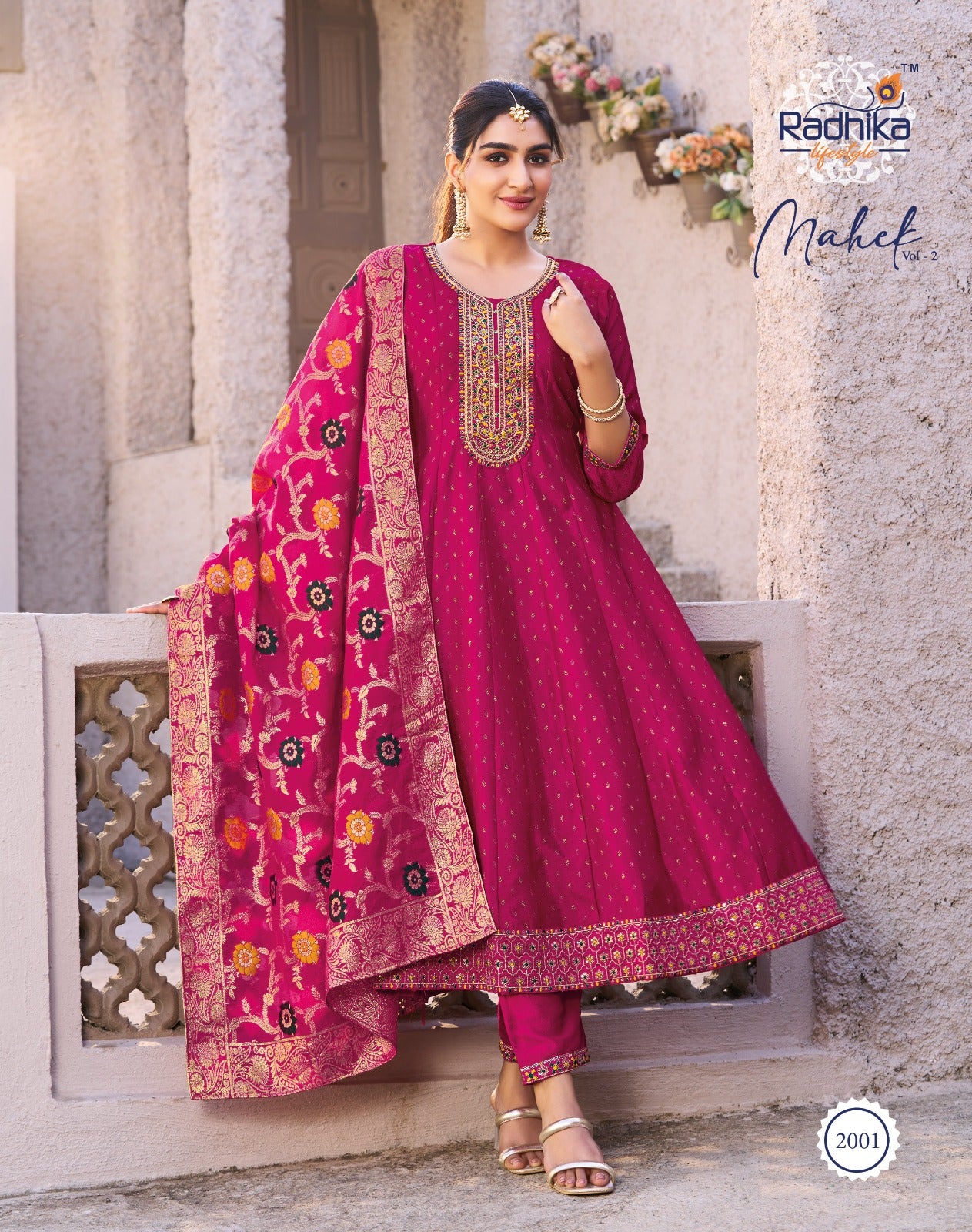 Radhika Mahek VOL-2 by Vichitra Silk With Embroidery Work With Full Inner Chanderi Mina Jacquerd Dupatta Collection