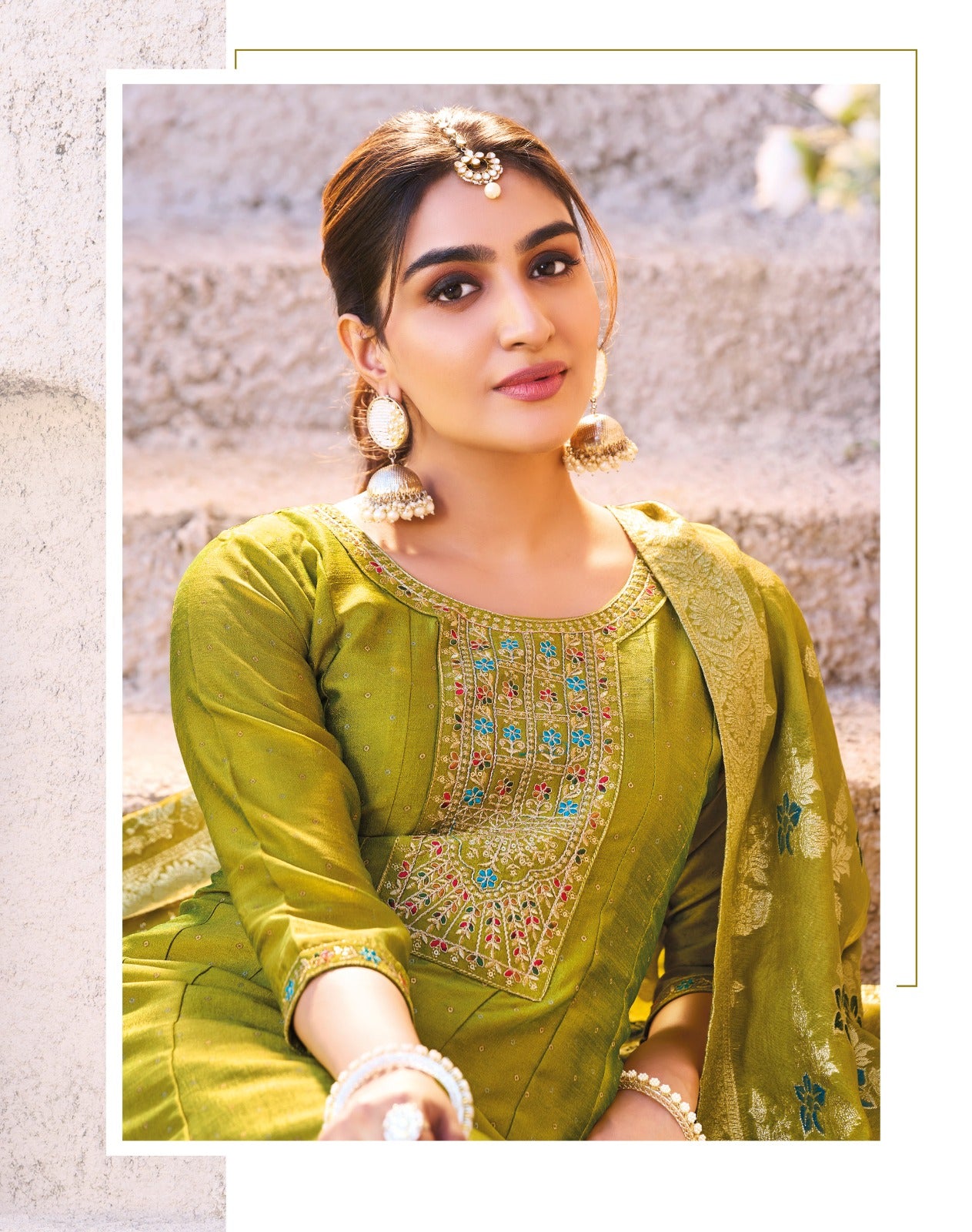 Radhika Mahek VOL-2 by Vichitra Silk With Embroidery Work With Full Inner Chanderi Mina Jacquerd Dupatta Collection