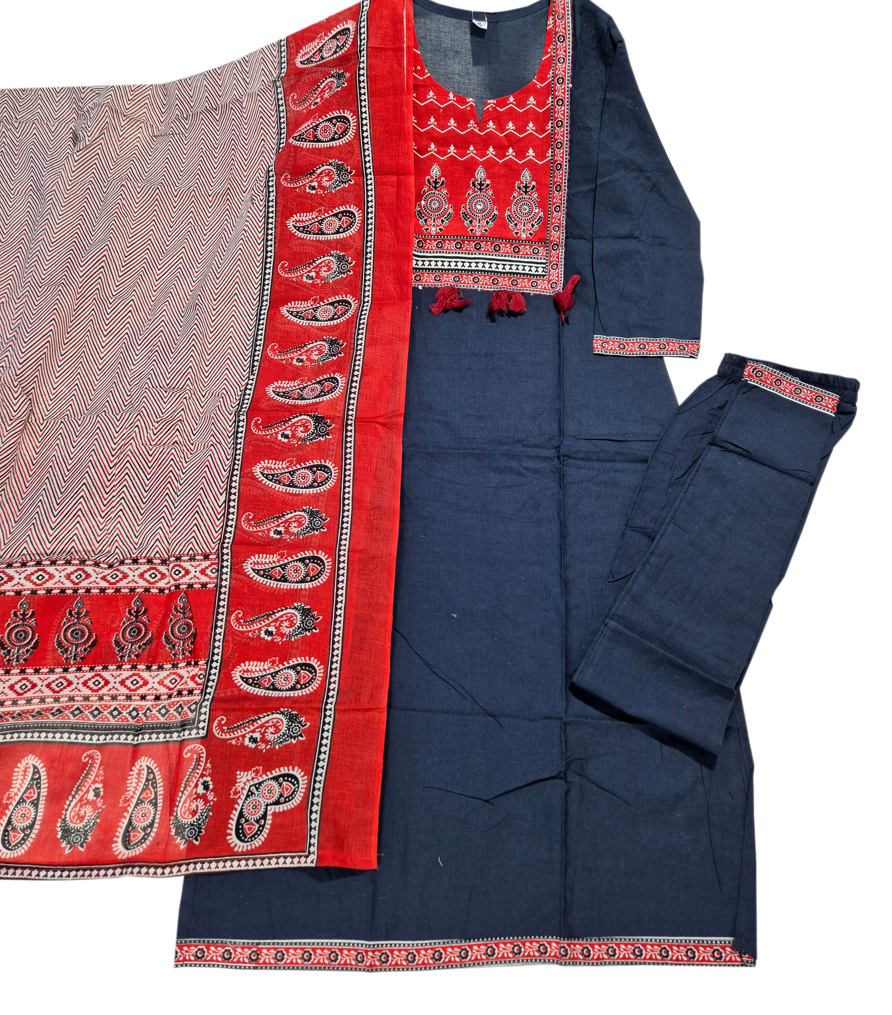 Cotton Fancy Dress Top with Pant and Dupatta Collection