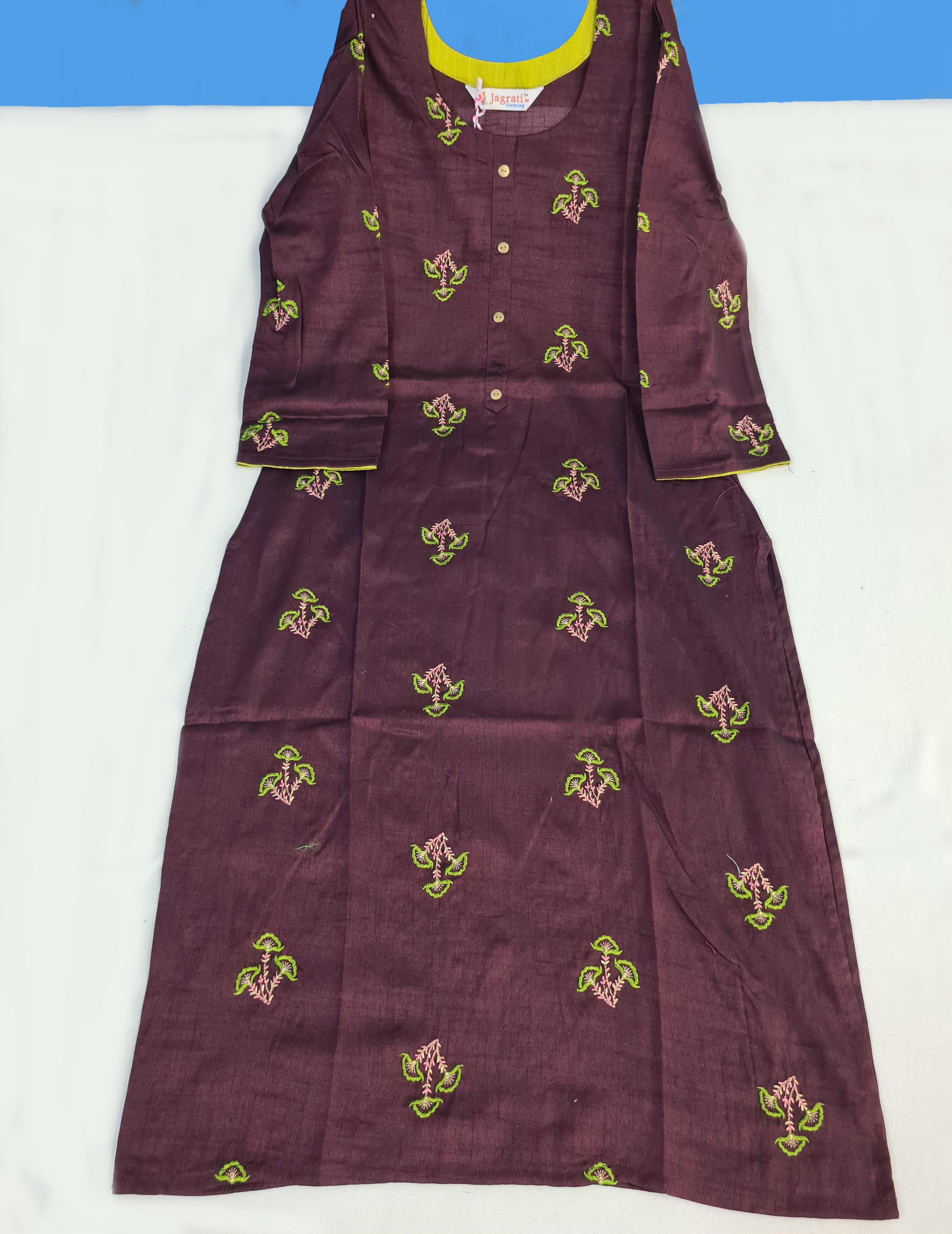 Jagrati Embroidery Kurti Collections