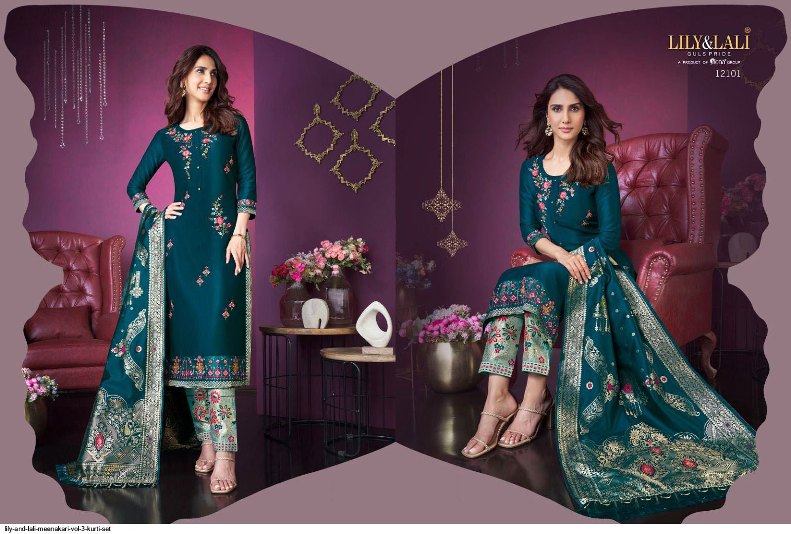 Lily & Lali Presents Meenakari VOL-3 Designer Party Wear Readymade Salwar Suits