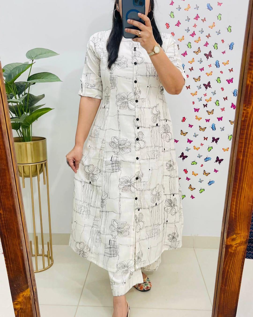 Cotton Fancy Dress Top with Pant Collection