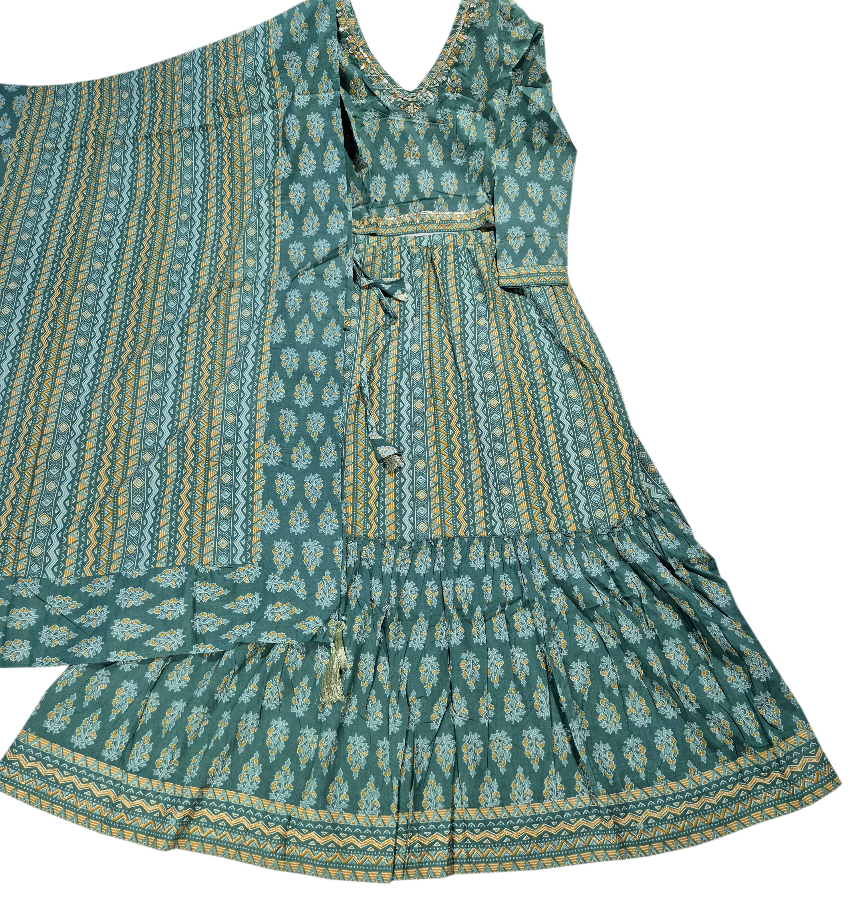 Cotton Fancy Dress Top with Pant and Dupatta Collection