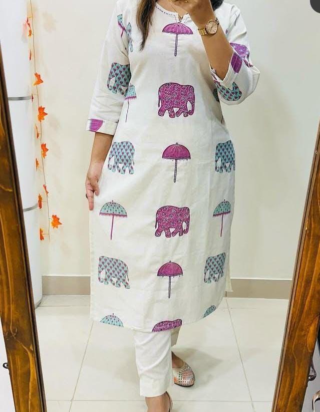 Cotton Fancy Dress Top with Pant Collection