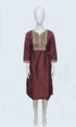 Bangalore Silk Kurtis With Neck Work