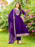 Aanchi Presents Spider Vichitra Silk Embroidery Worked Kurti With Bottom And Dupatta Collections