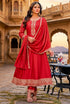 Aanchi Presents Reva Vichitra Silk Embroidery Worked Kurti With Bottom And Dupatta Collections