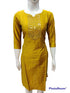 Bangalore Silk Kurtis With Mirror Neck And All Over Work