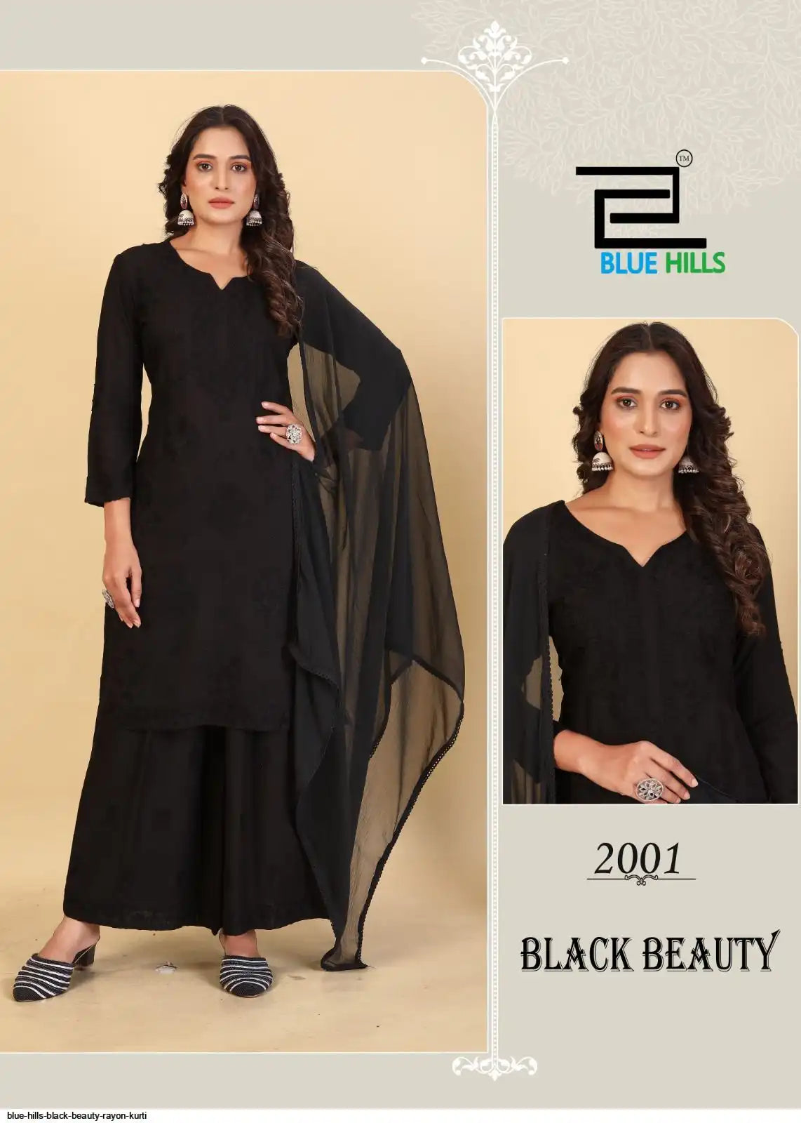Blue Hills Black Beauty Elegant Readymade Suit Collections