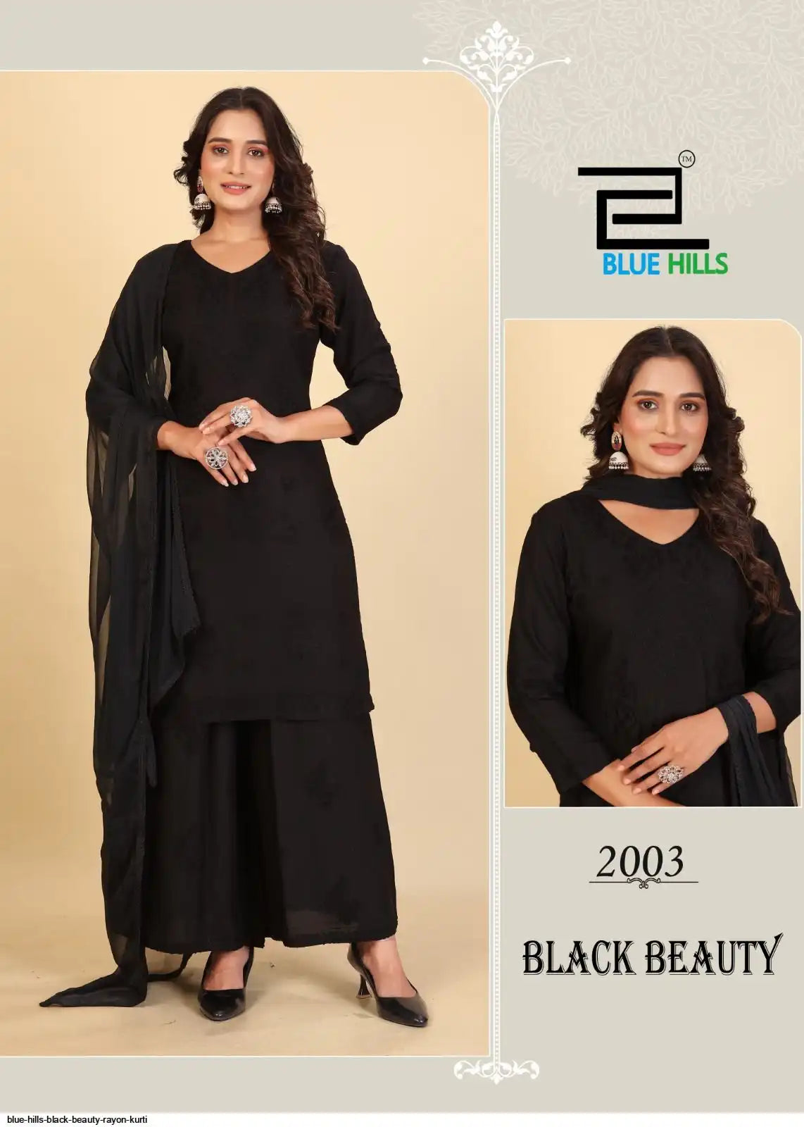 Blue Hills Black Beauty Elegant Readymade Suit Collections