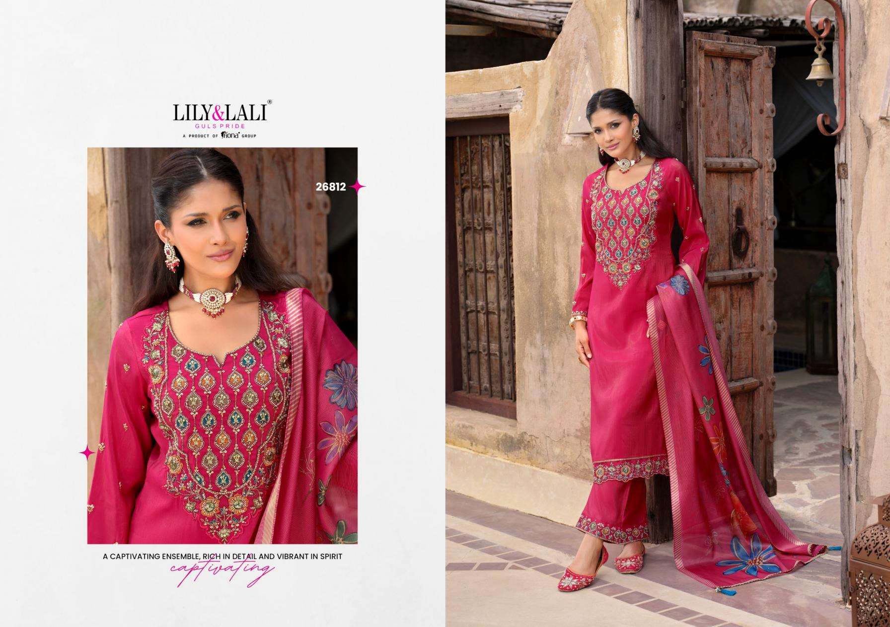 Lily & Lali Presents Ariana Readymade Simmer Silk Modern Party Wear 3Pcs Kurtis Collections