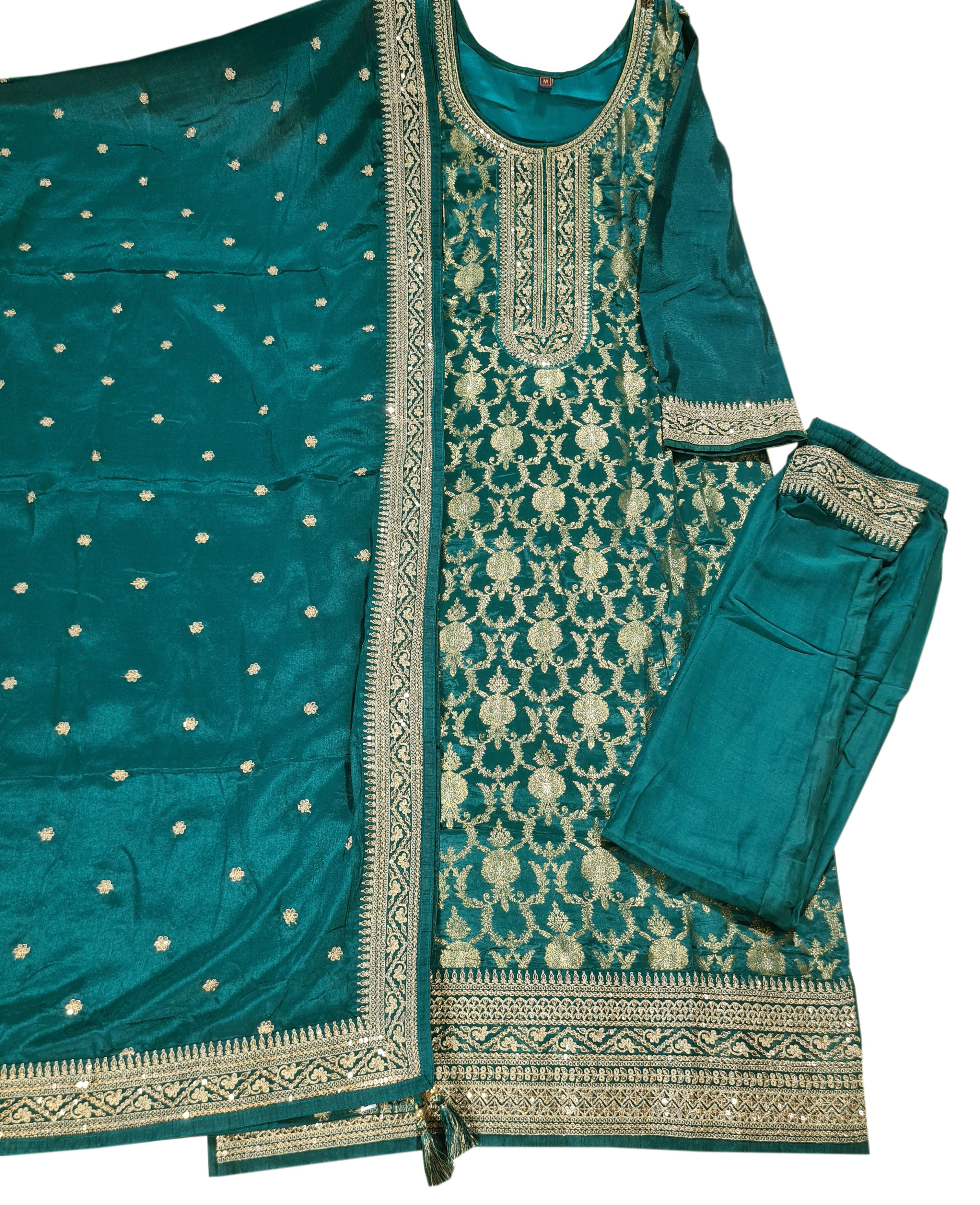 Vinay Fashion Presents Kuleesh Nidhi Beautiful Work Designer Dress Material Festive Collections