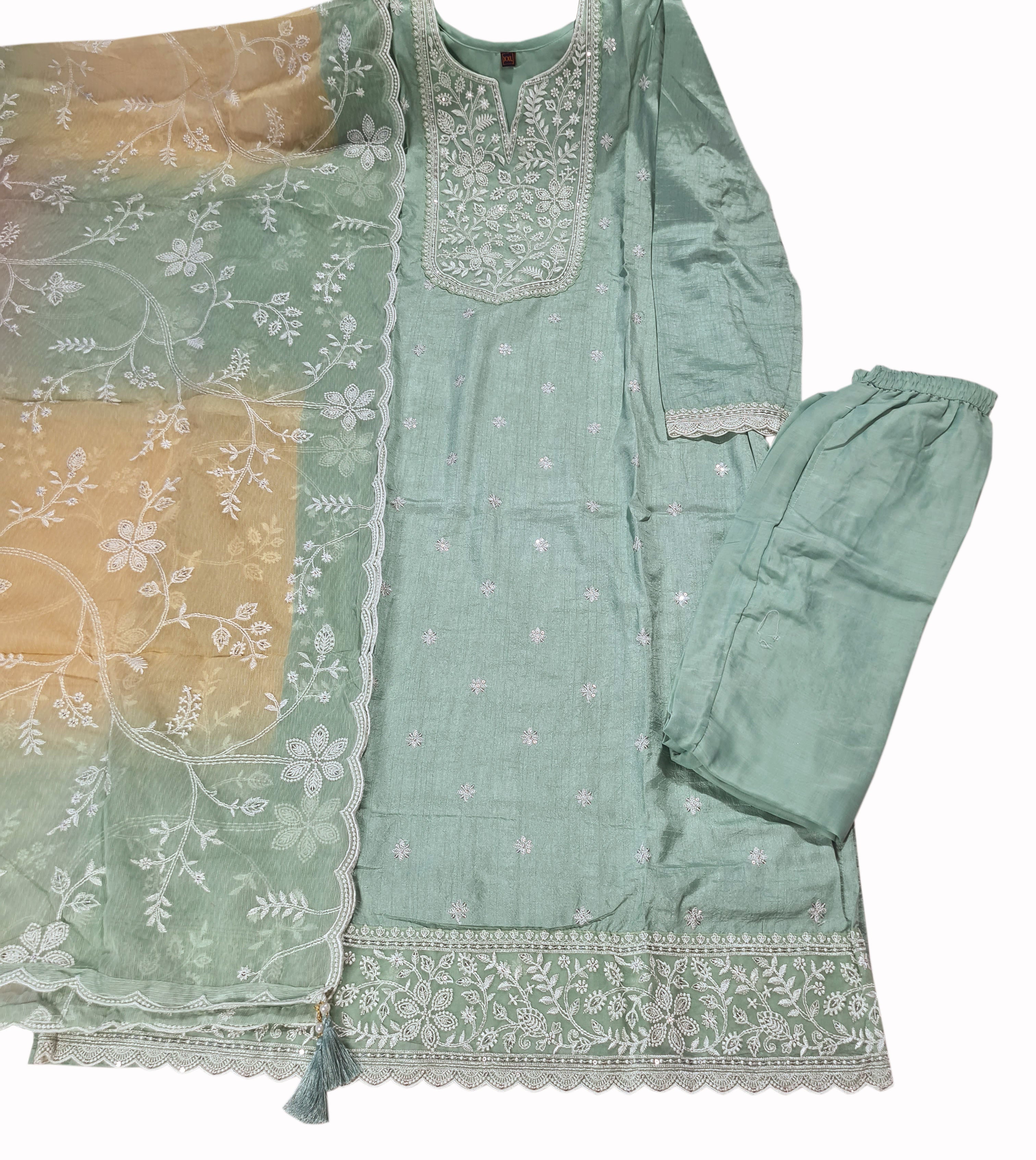 Vinay Presents Kuleesh Ombre Moonga Silk Party Wear Dress Material Collections