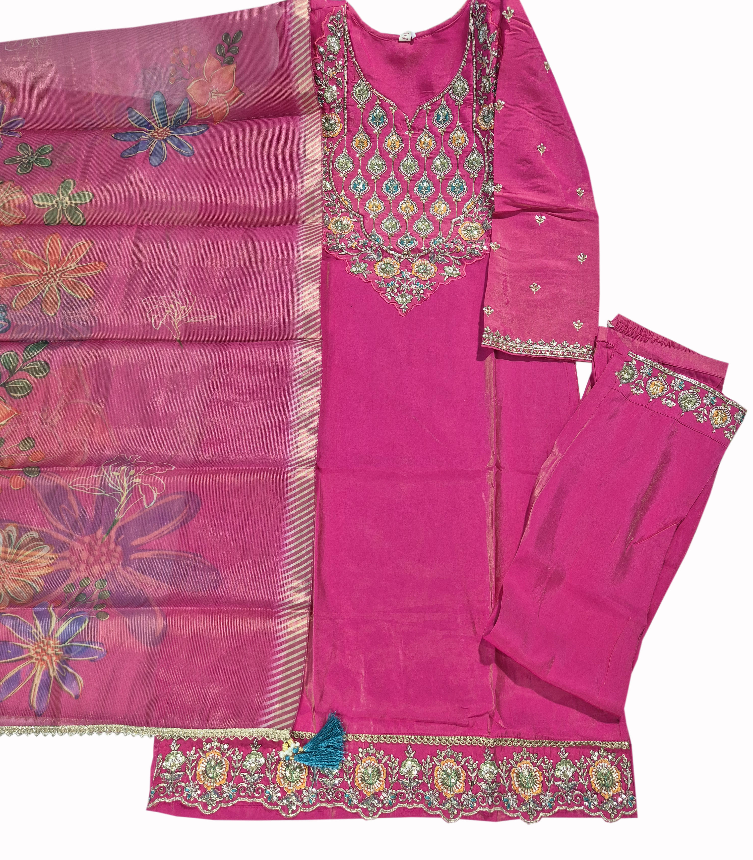 Lily & Lali Presents Ariana Readymade Simmer Silk Modern Party Wear 3Pcs Kurtis Collections