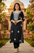Blue Hills Presents Black & White VOL-20 Rayon With Thread Work Designer Ladies Kurti Combo Set