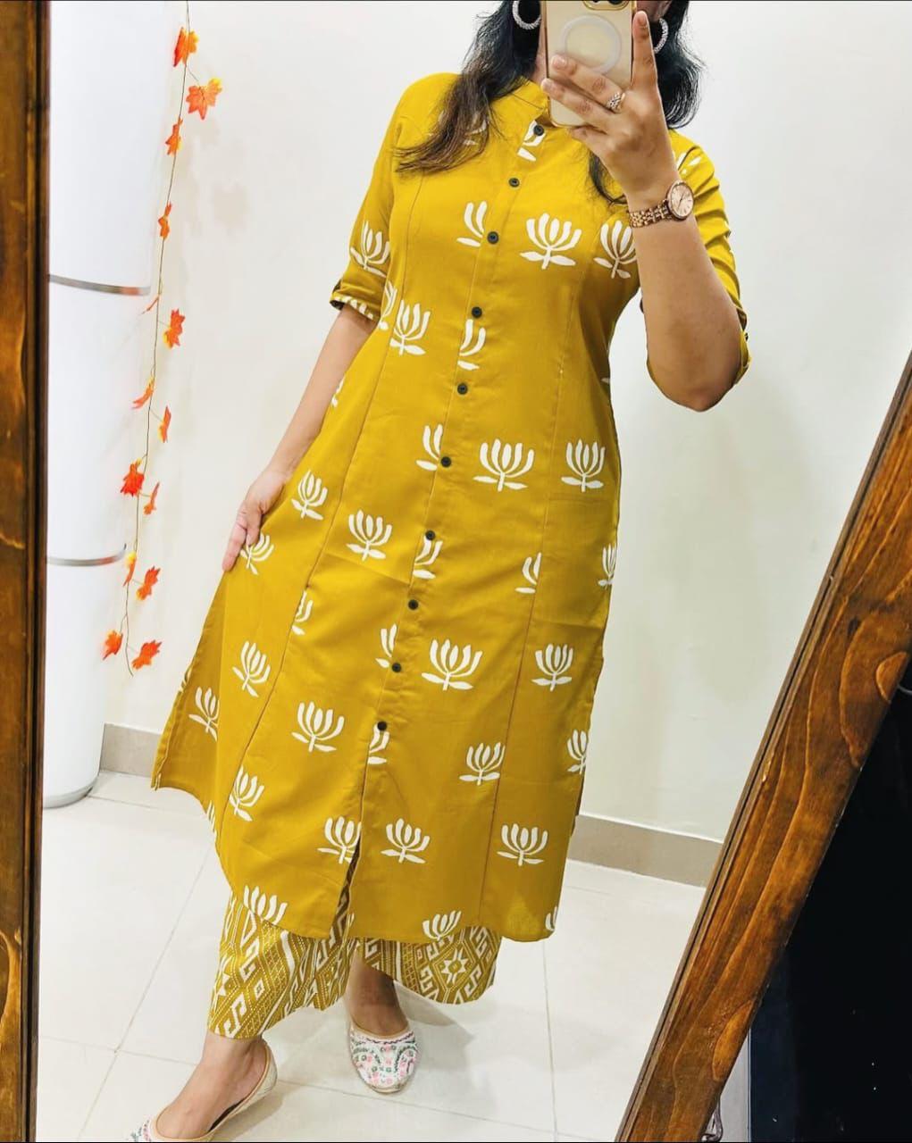 Cotton Fancy Dress Top with Pant Collection