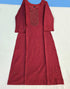 Bangalore Silk Kurtis With Mirror Neck And All Over Work