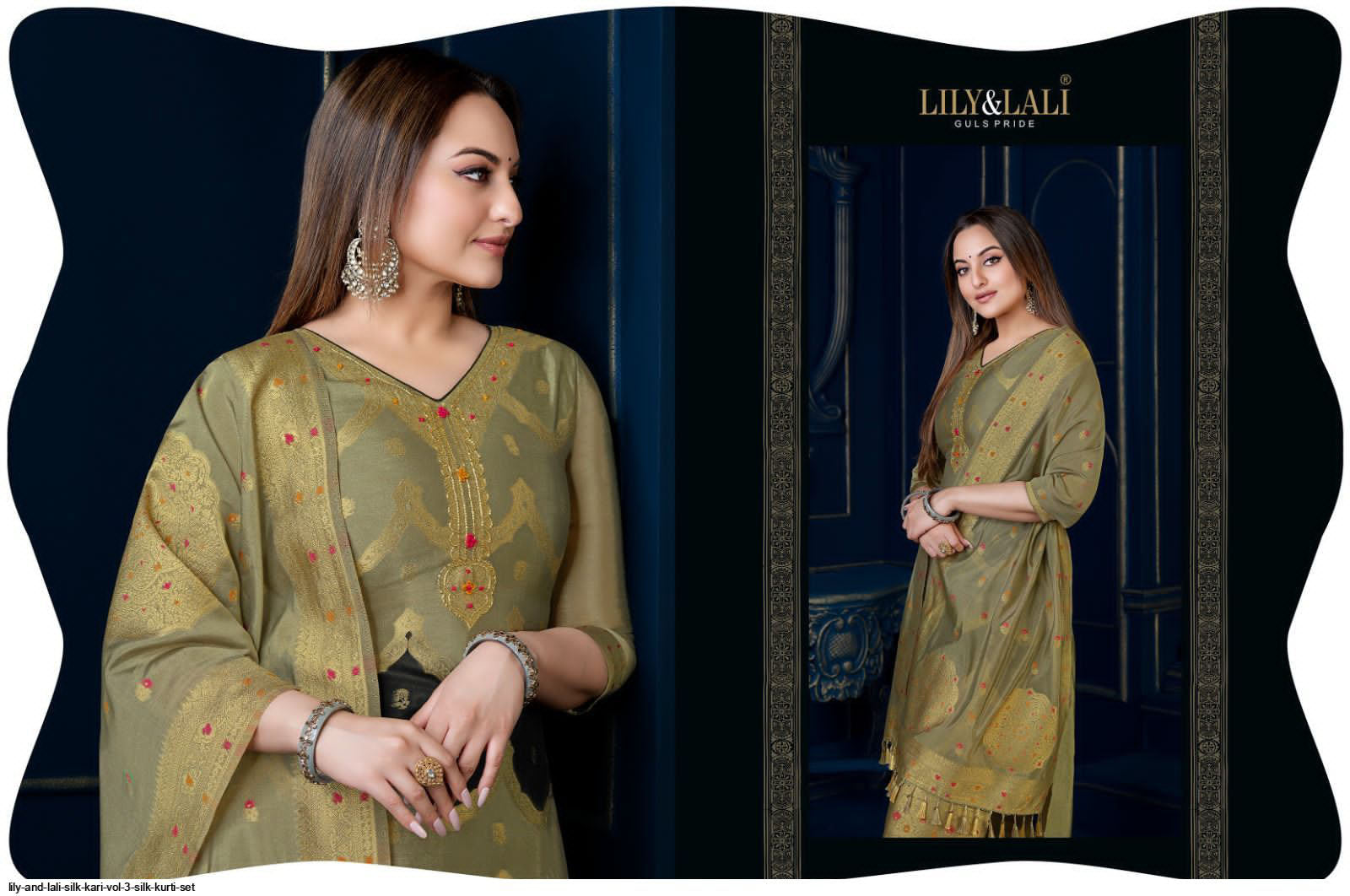 Lily and Lali Silk Kari VOL-3 Silk Kurti with Pant and Dupatta Collections
