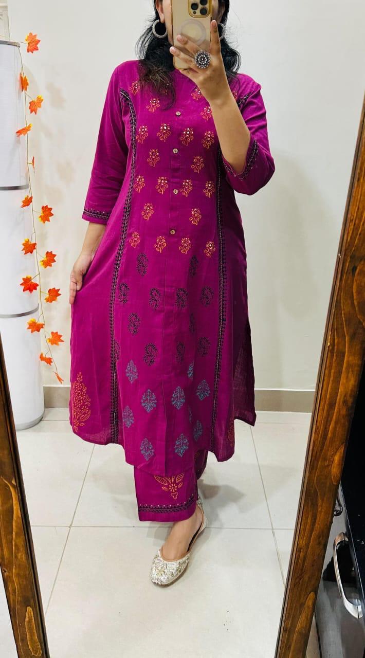 Cotton Fancy Dress Top with Pant Collection